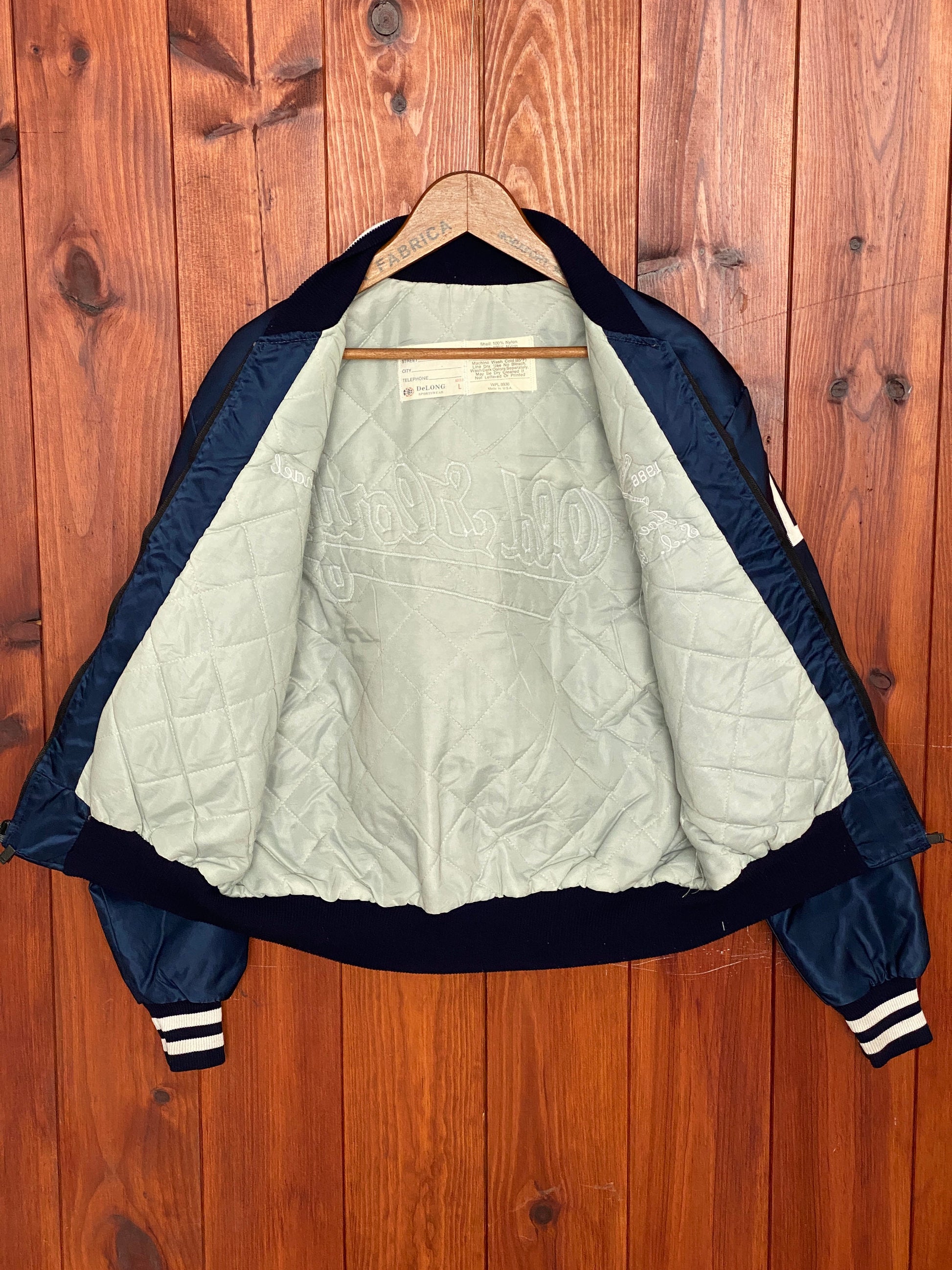 Vintage 1987 Baseball Satin Jacket - Size L | Made in USA Authenticity