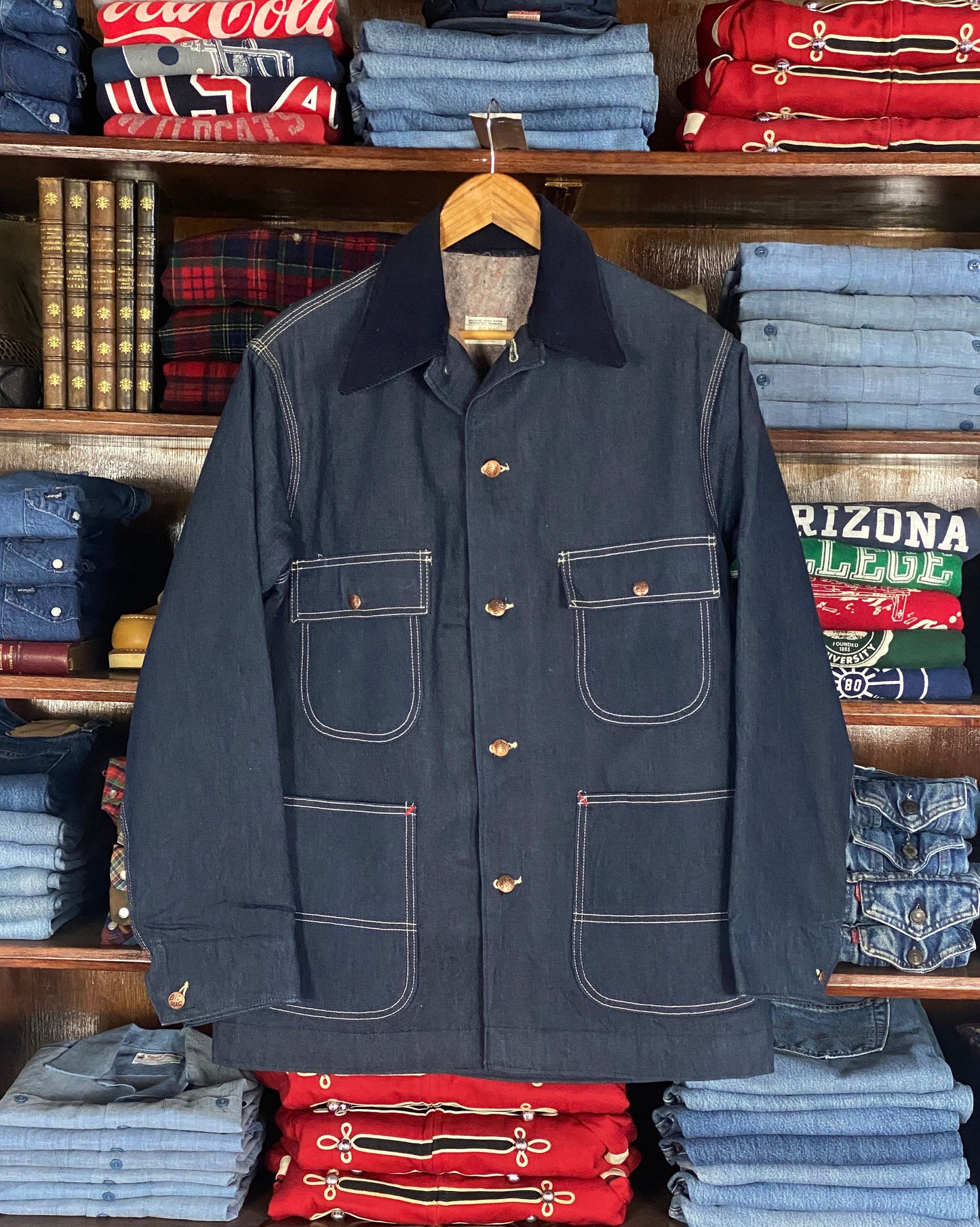 Vintage Big Mac lined denim chore/barn lined coat jacket, size medium - Classic style and durable comfort for your wardrobe.
