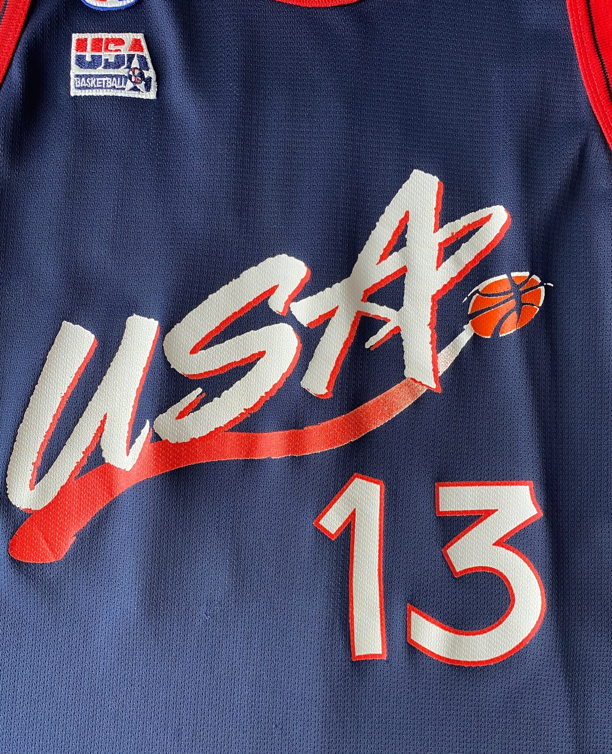 Vintage 90s NBA Champion USA Olympics Dream Team Shaq O'Neal #13 Jersey - Size 48