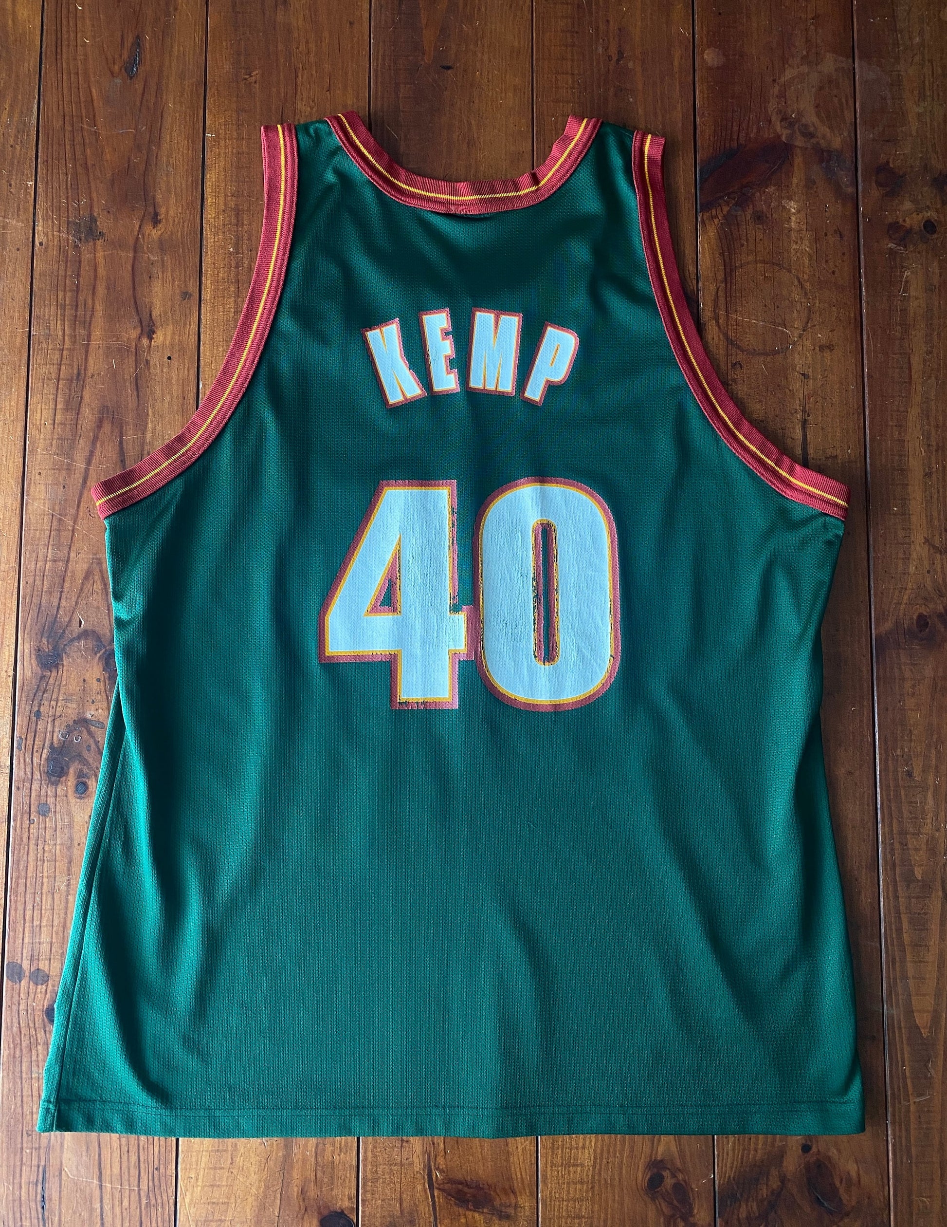 Vintage 90s NBA Champion Sonics Kemp #40 Jersey - Size 48 | Made in USA