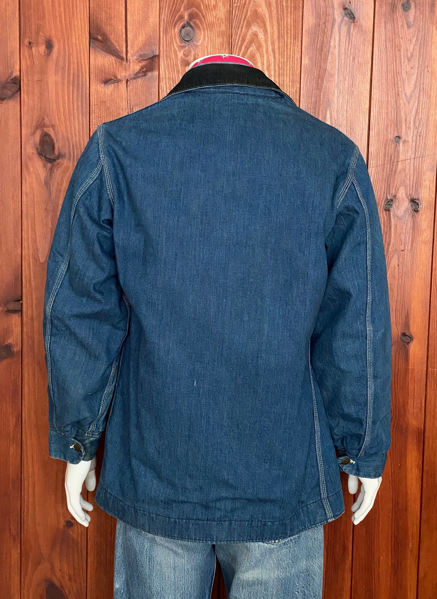 Size Med Tall. Vintage Sears denim Chore Lined coat Jacket