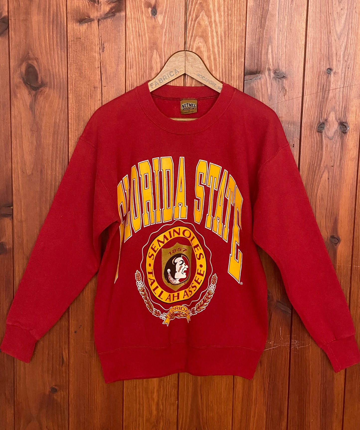 Size Med. Made In USA Florida State Seminoles 90s vintage sweatshirt made by Nutmeg