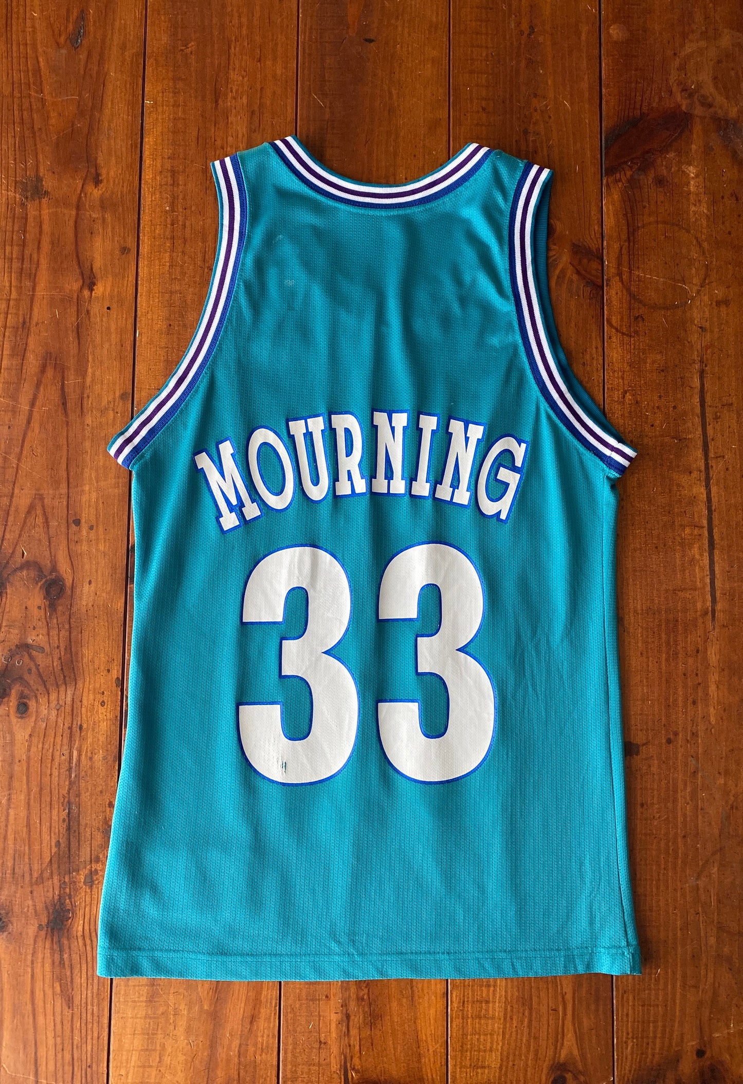 Vintage 90s NBA Champion Mourning #33 Jersey Charlotte Hornets - Size 36, Made in USA