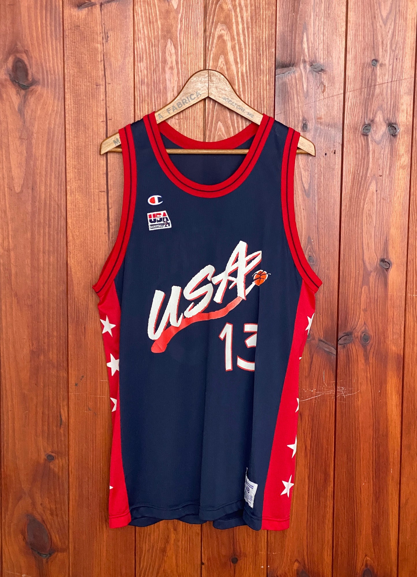 Vintage 90s NBA Champion USA Olympics Dream Team Shaq O'Neal #13 Jersey - Size 48