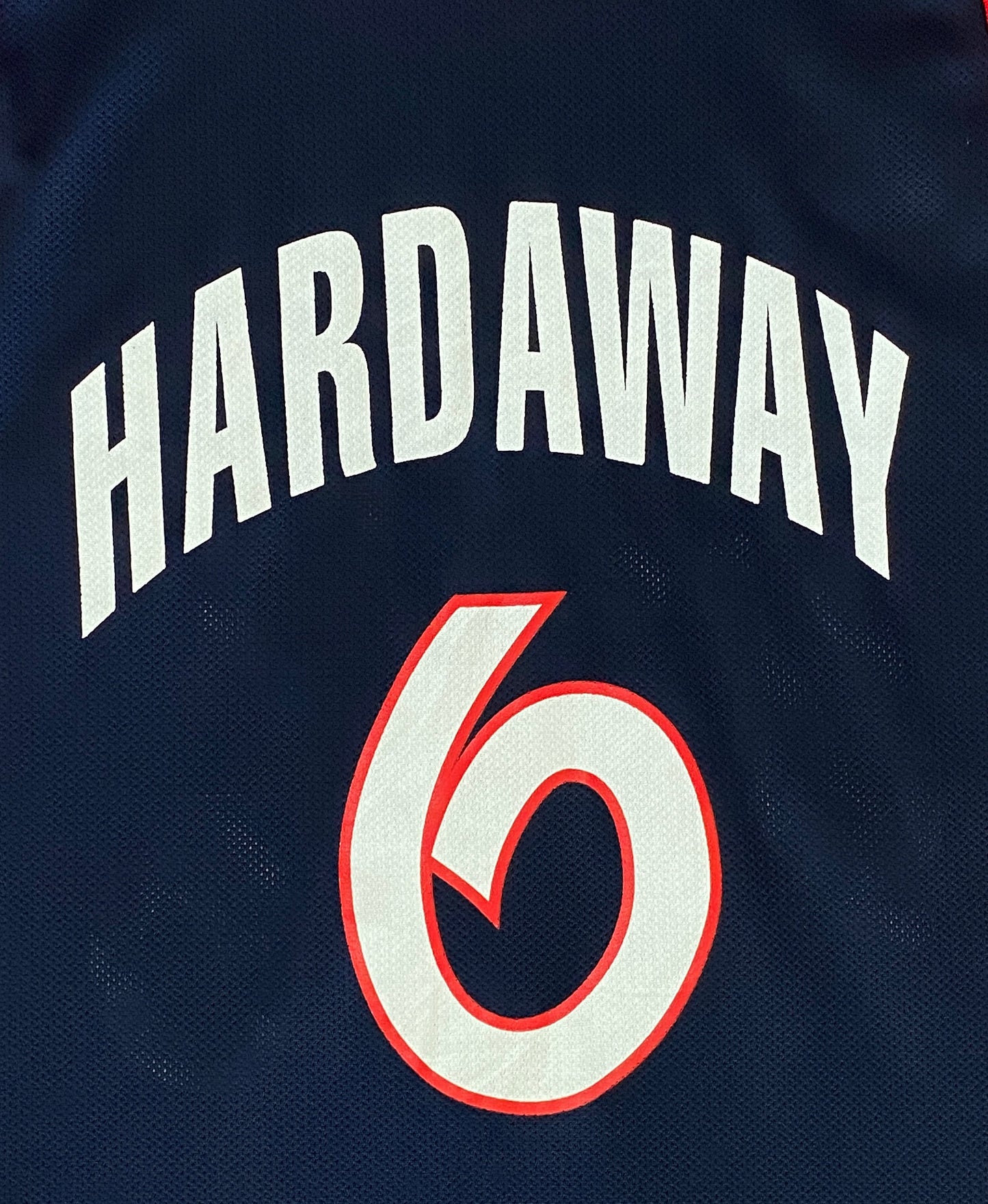 Vintage 90s USA Team Hardaway #6 NBA jersey, size 44 - back view. Proudly made in USA by Champion.