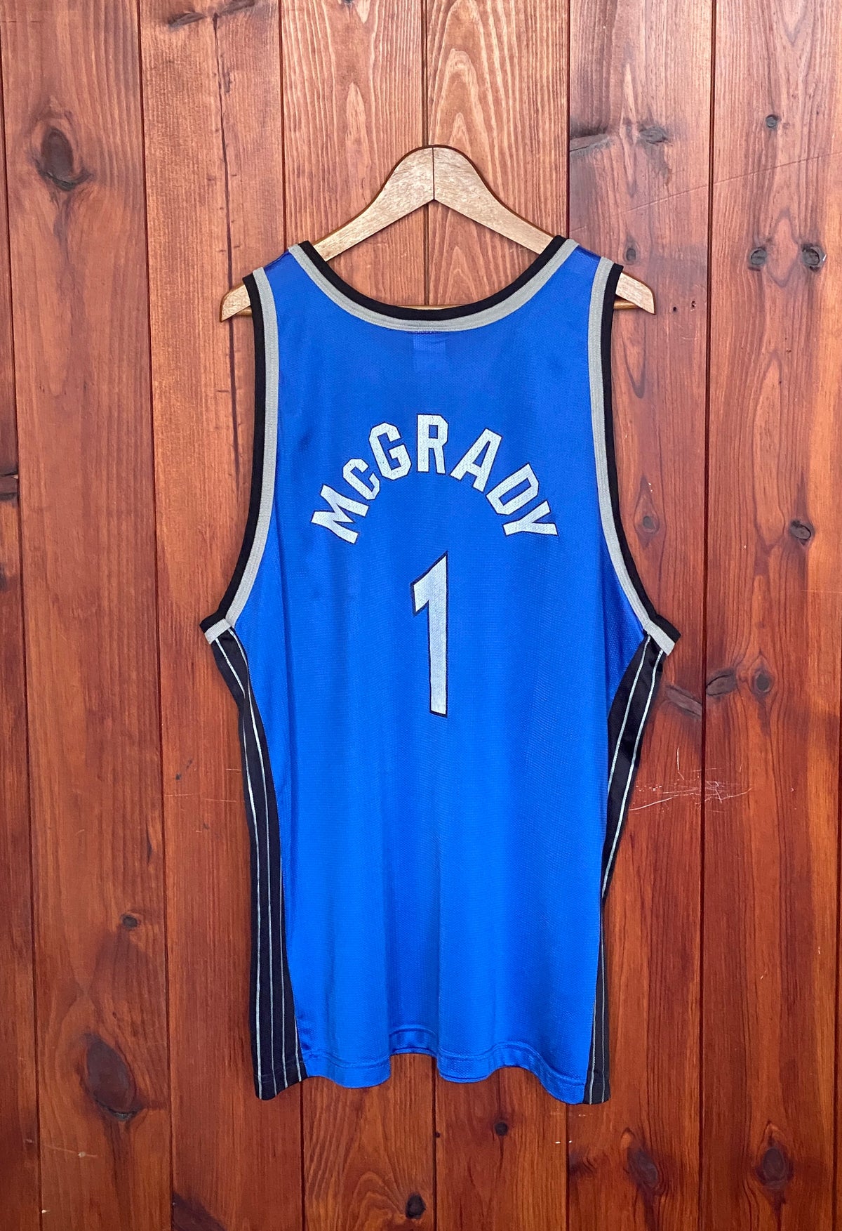 Size 52 USA. Rare Vintage Champion NBA Tracy Mc GRADY #1 Jersey Orlando Magic-AJ357 Studio
