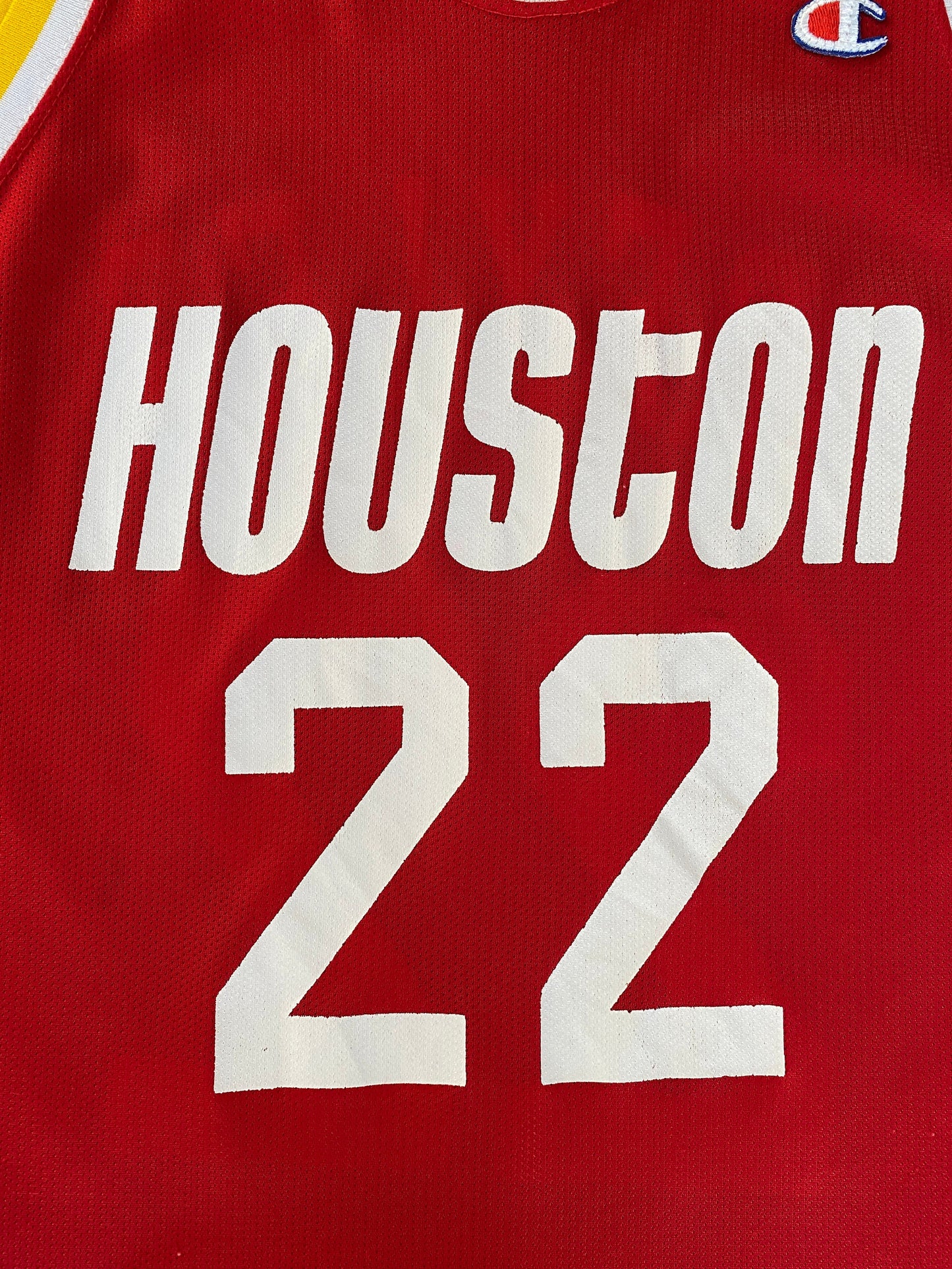 Authentic Size 44 Clyde Drexler #22 Houston Rockets Vintage NBA Champion Jersey | Made in USA