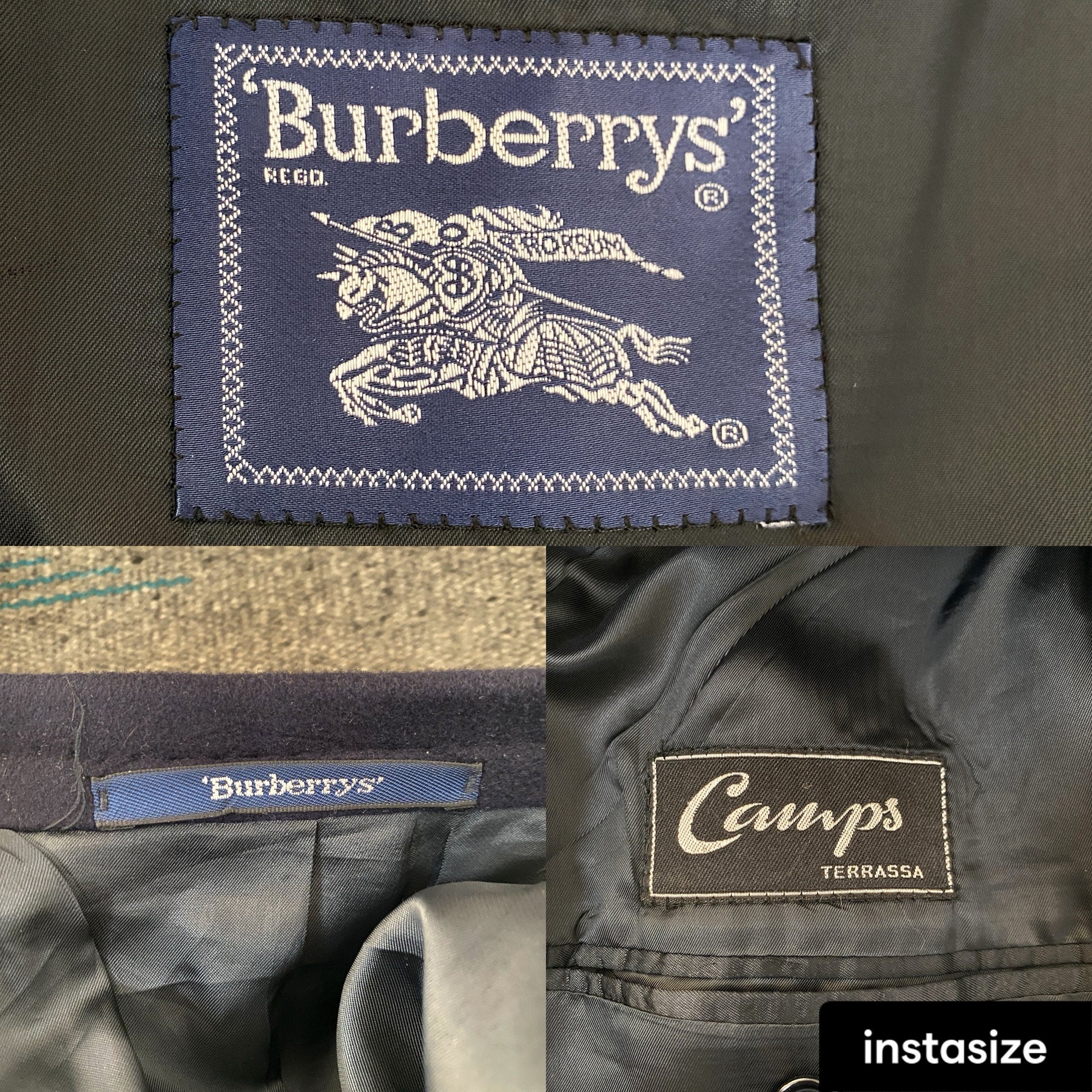 Vintage Burberrys Cashmere Double-Breasted Overcoat - Size 52 EU