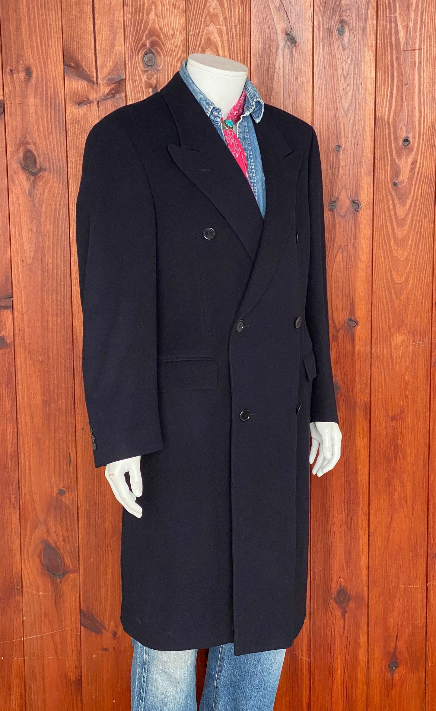 Vintage Burberrys Cashmere Double-Breasted Overcoat - Size 52 EU
