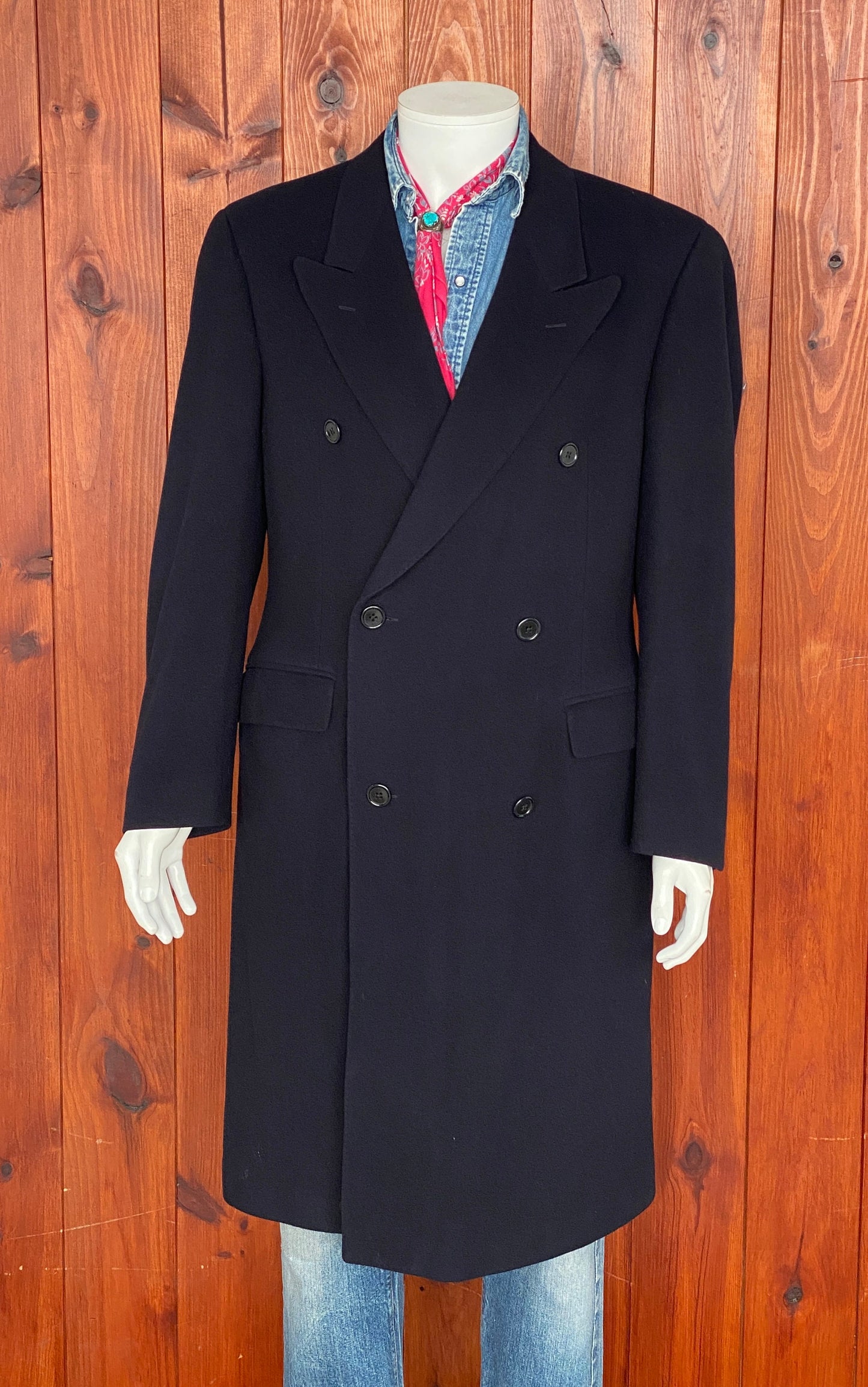 Vintage Burberrys Cashmere Double-Breasted Overcoat - Size 52 EU