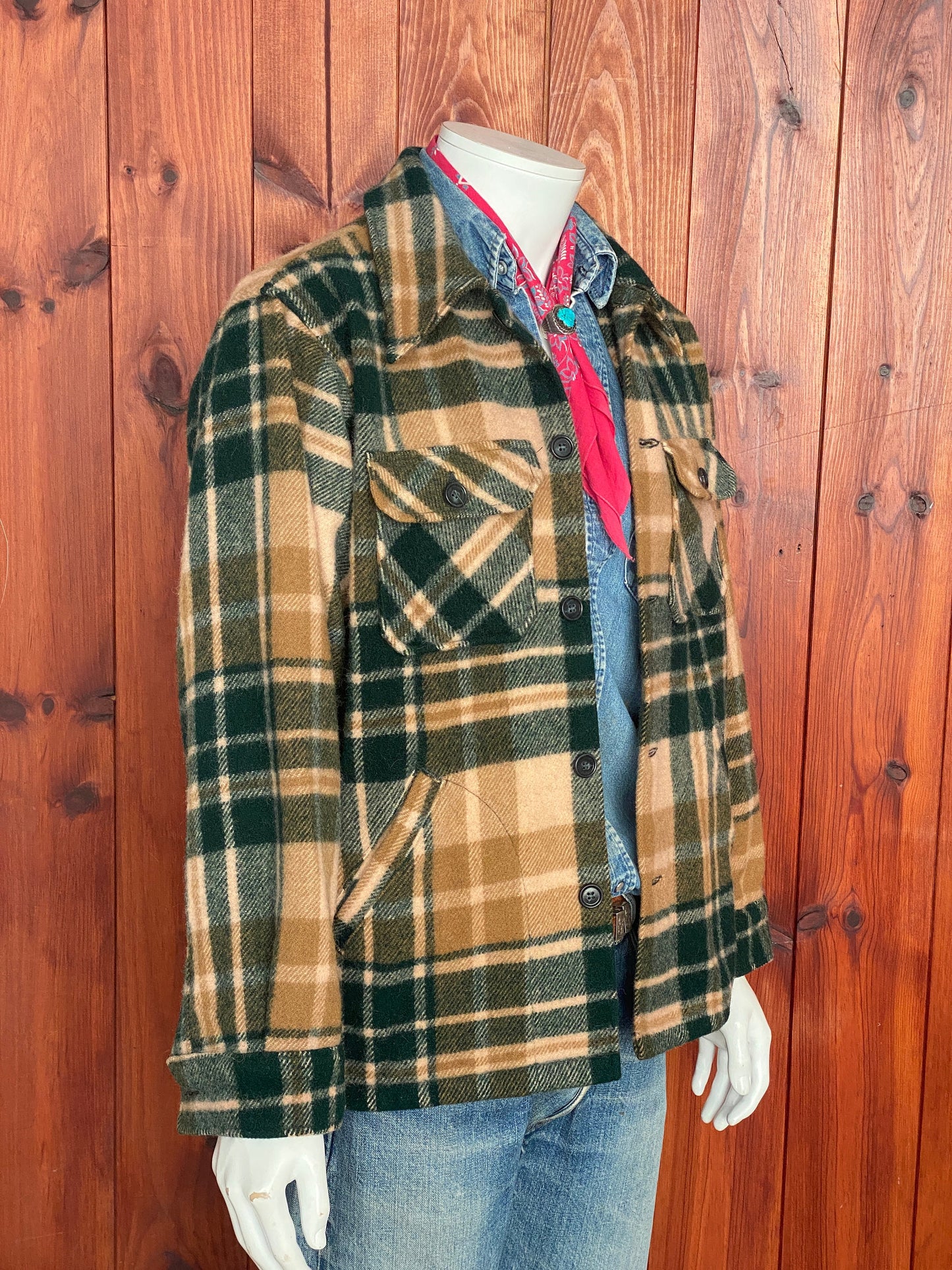 Size Large LL Bean Wool Vintage Jacket - Made in USA Quality