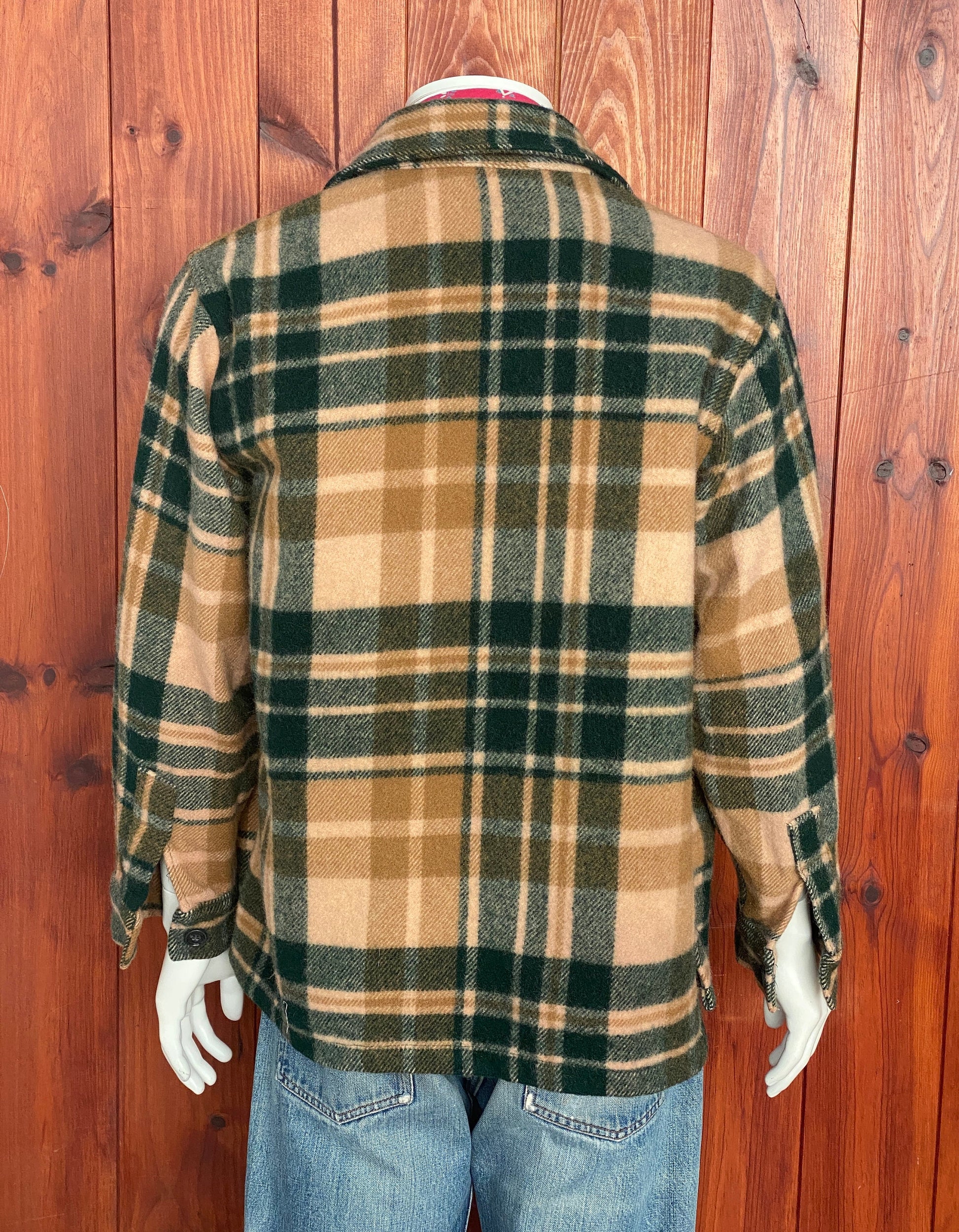 Size Large LL Bean Wool Vintage Jacket - Made in USA Quality