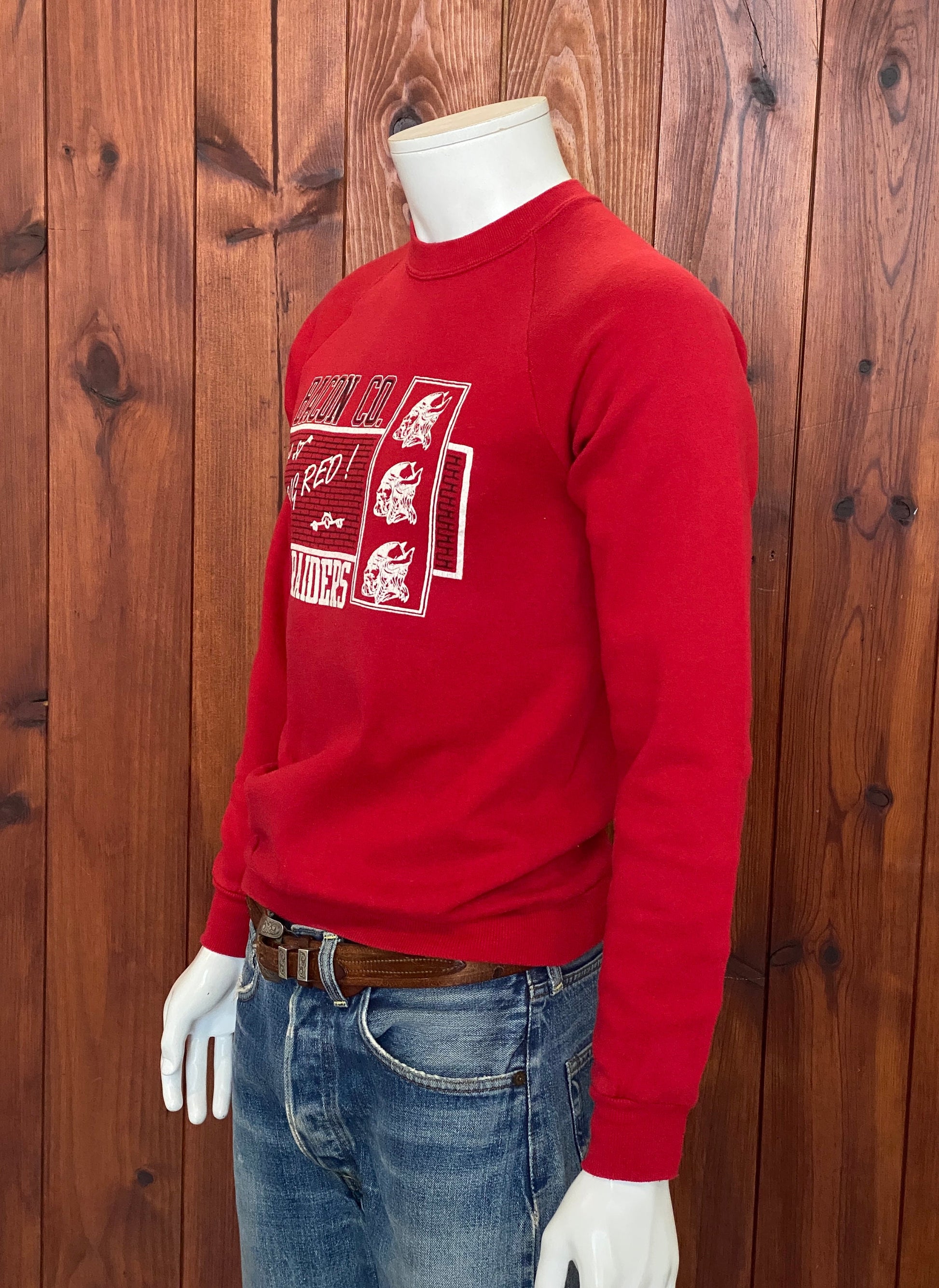Medium 80s Vintage Red Raiders Sweatshirt Made In USA | Retro Apparel