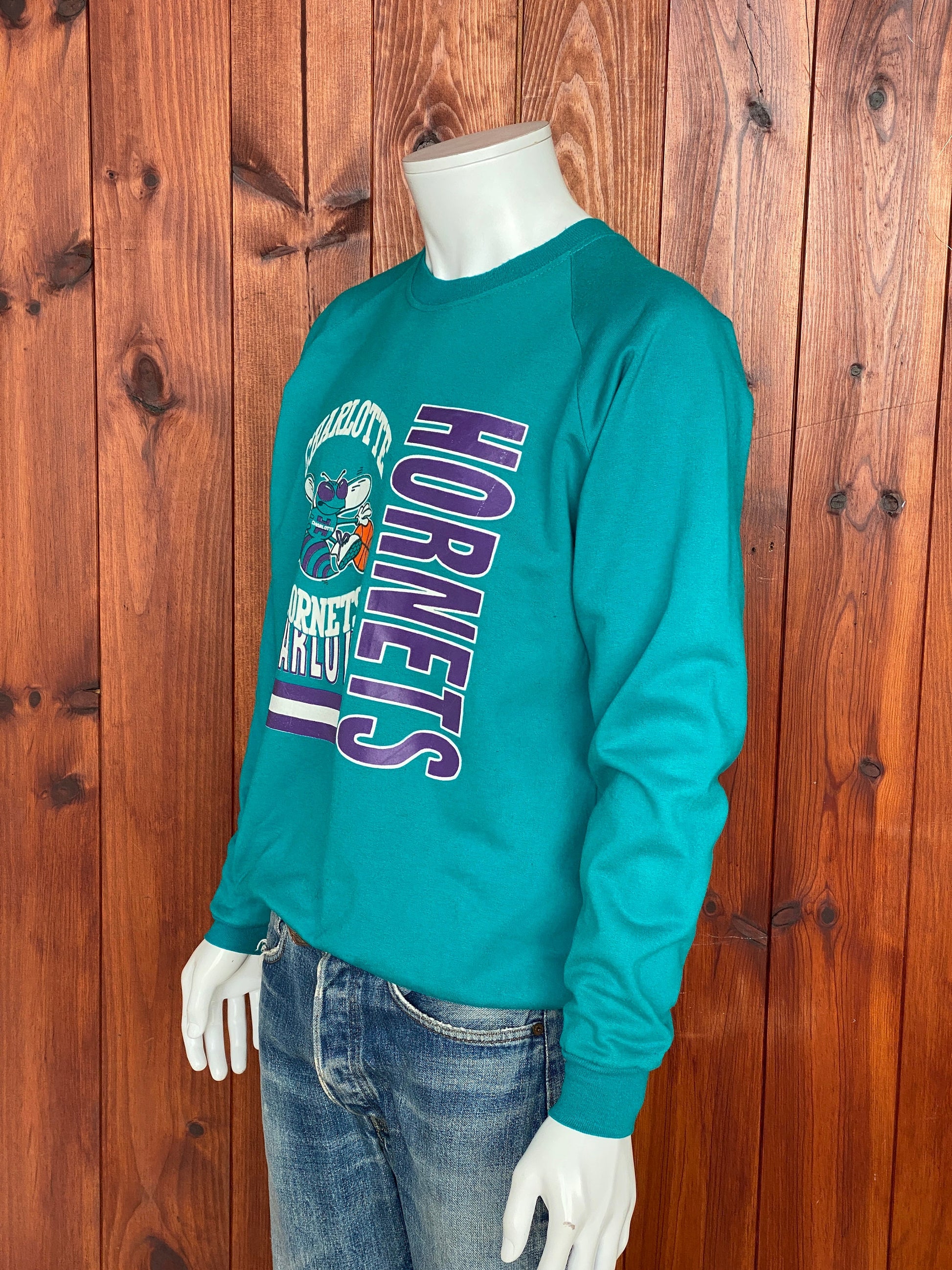80s Vintage Charlotte Hornets Sweatshirt Made in USA – Authentic Retro Apparel