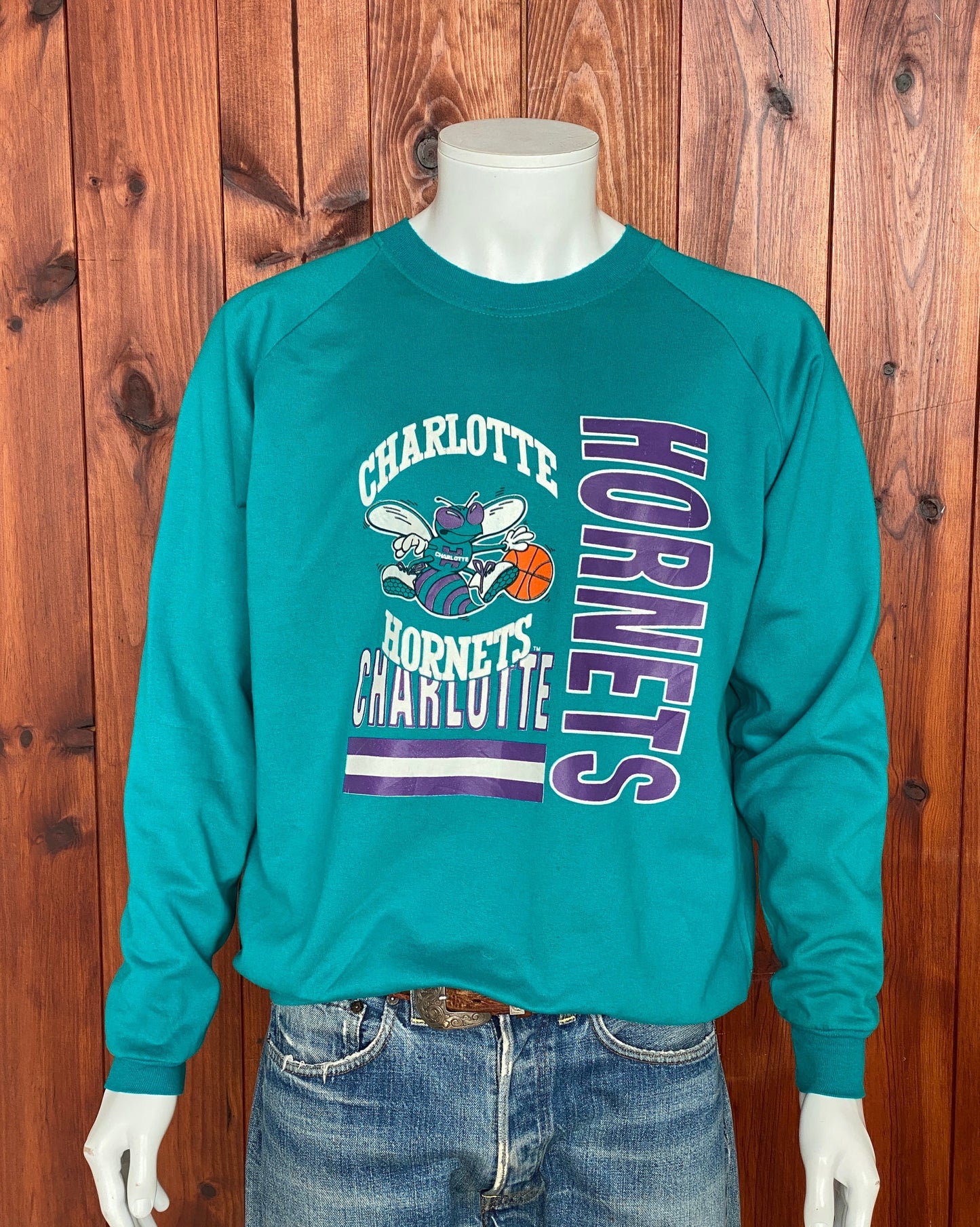 80s Vintage Charlotte Hornets Sweatshirt Made in USA – Authentic Retro Apparel