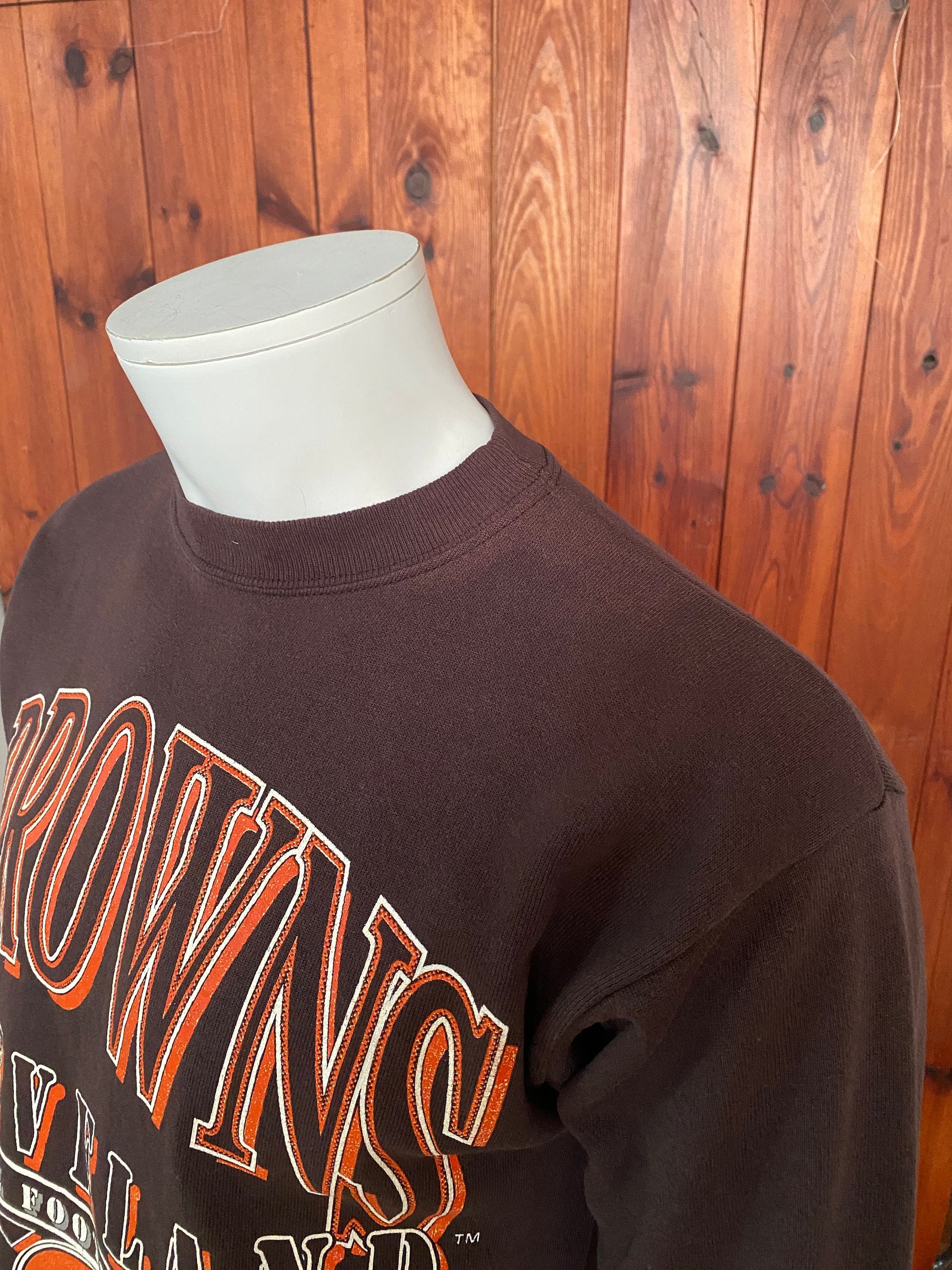 Authentic 1992 Cleveland Browns Sweatshirt, Medium Size, Made in USA - Vintage Collectible