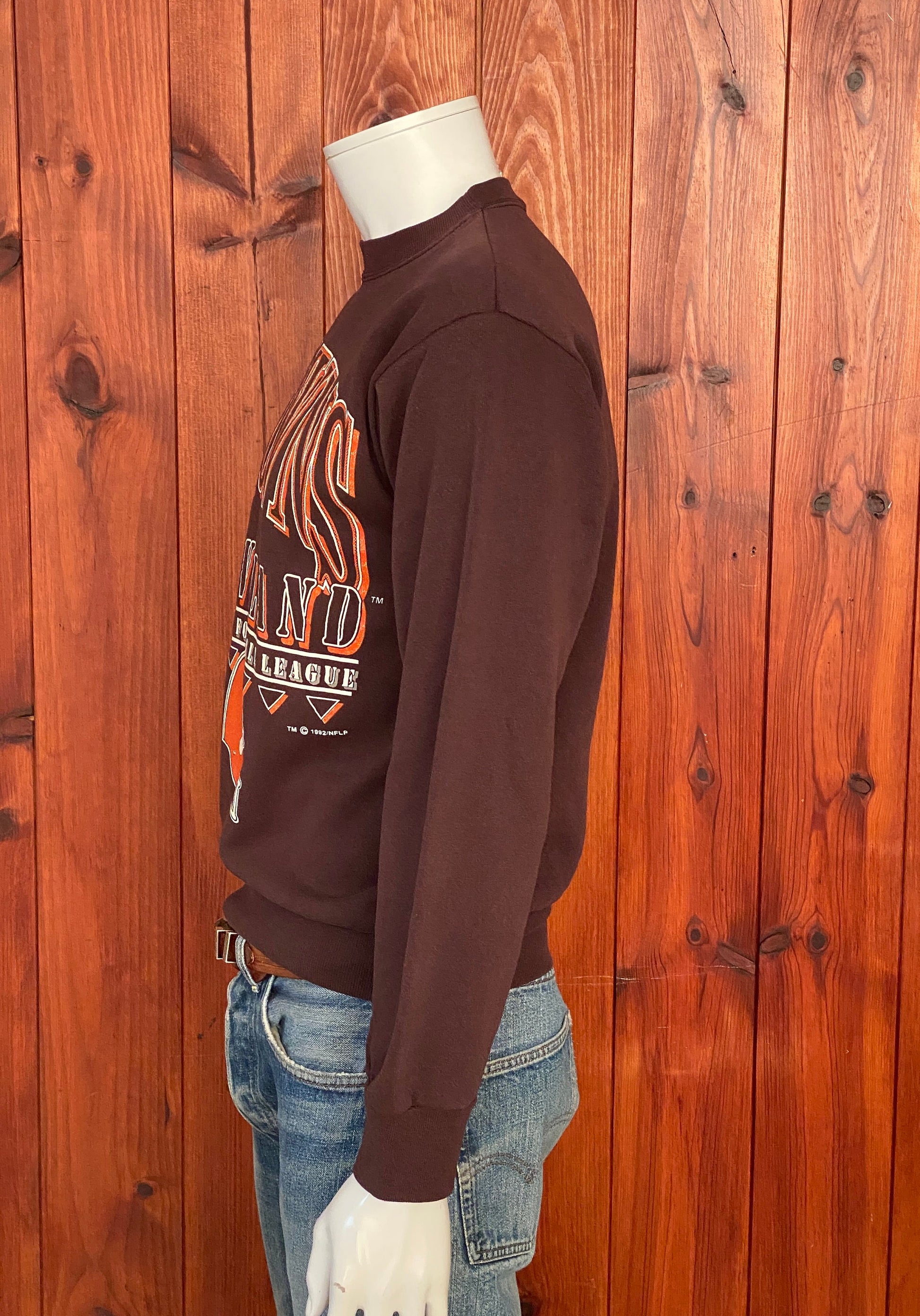 Authentic 1992 Cleveland Browns Sweatshirt, Medium Size, Made in USA - Vintage Collectible