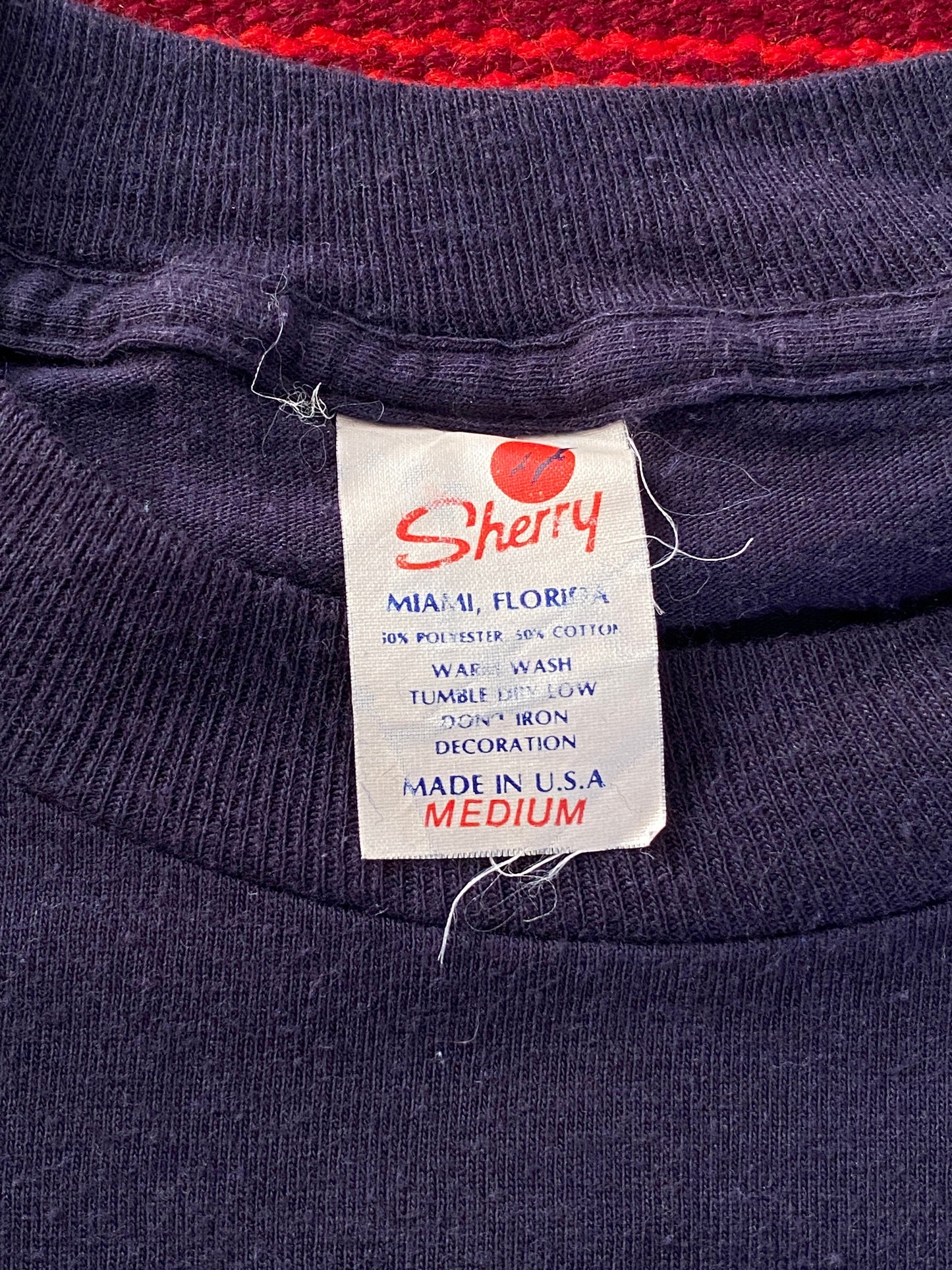 Large. Vintage 50/50 cotton 80s Vortex t shirt Made In USA