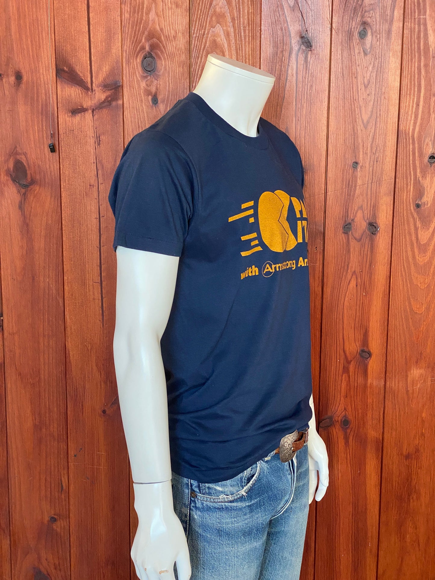 Large. Vintage 50/50 cotton 80s Pac It In T shirt Made In USA