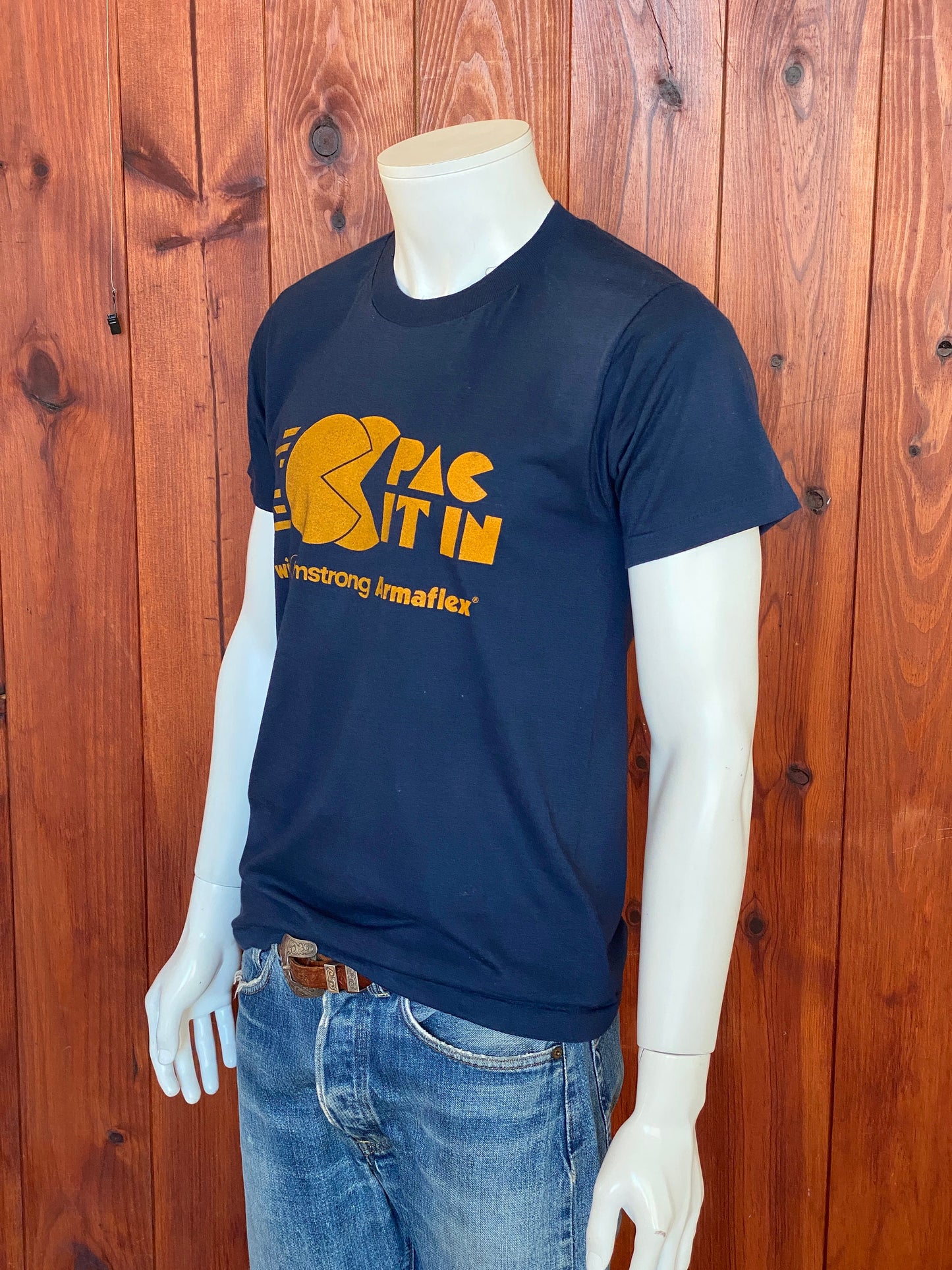 Large. Vintage 50/50 cotton 80s Pac It In T shirt Made In USA