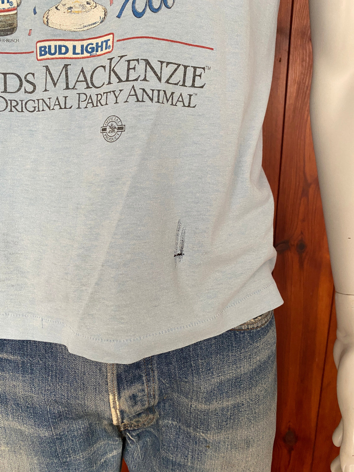 Large. Vintage 50/50 cotton Vintage 1986 Spud Mackenzie t shirt Made In USA-AJ357 Studio