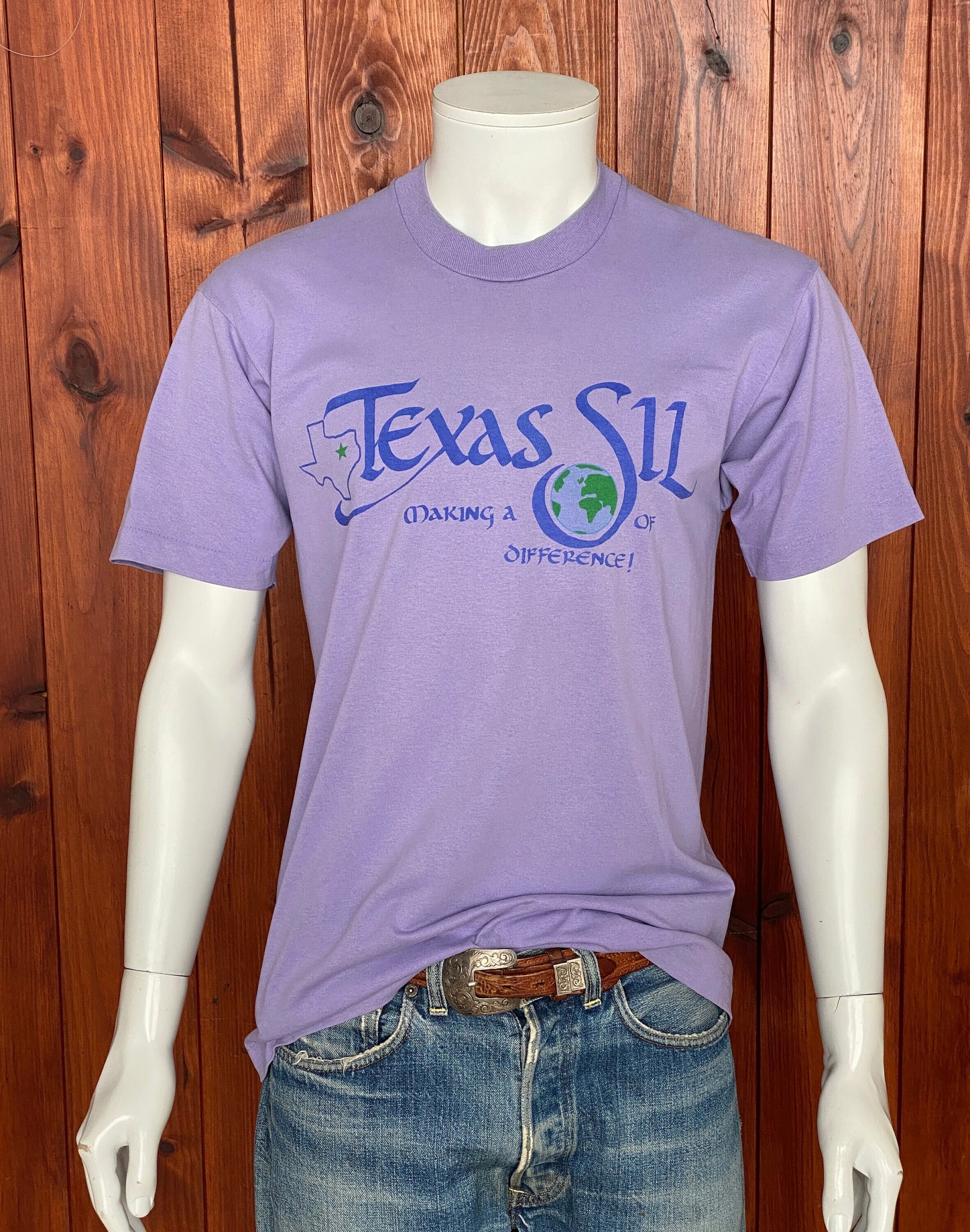 Vintage 80s Texas Sil T-Shirt - Size M | Made in USA | Retro Style