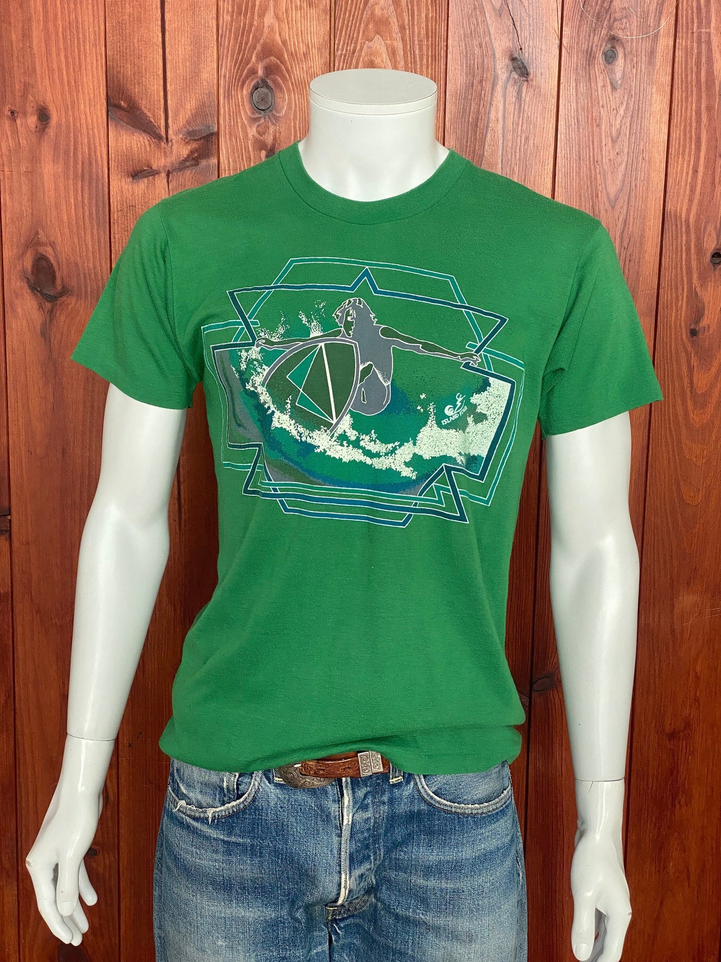Large, Authentic 50/50 vintage 890s t shirt Made In USA