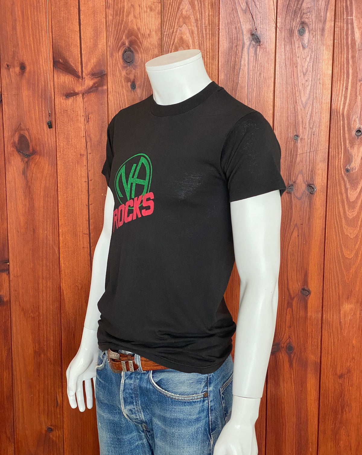 Large. Vintage 50/50 cotton 80s Narcotics Anonymous Rocks t shirt Made In USA-AJ357 Studio