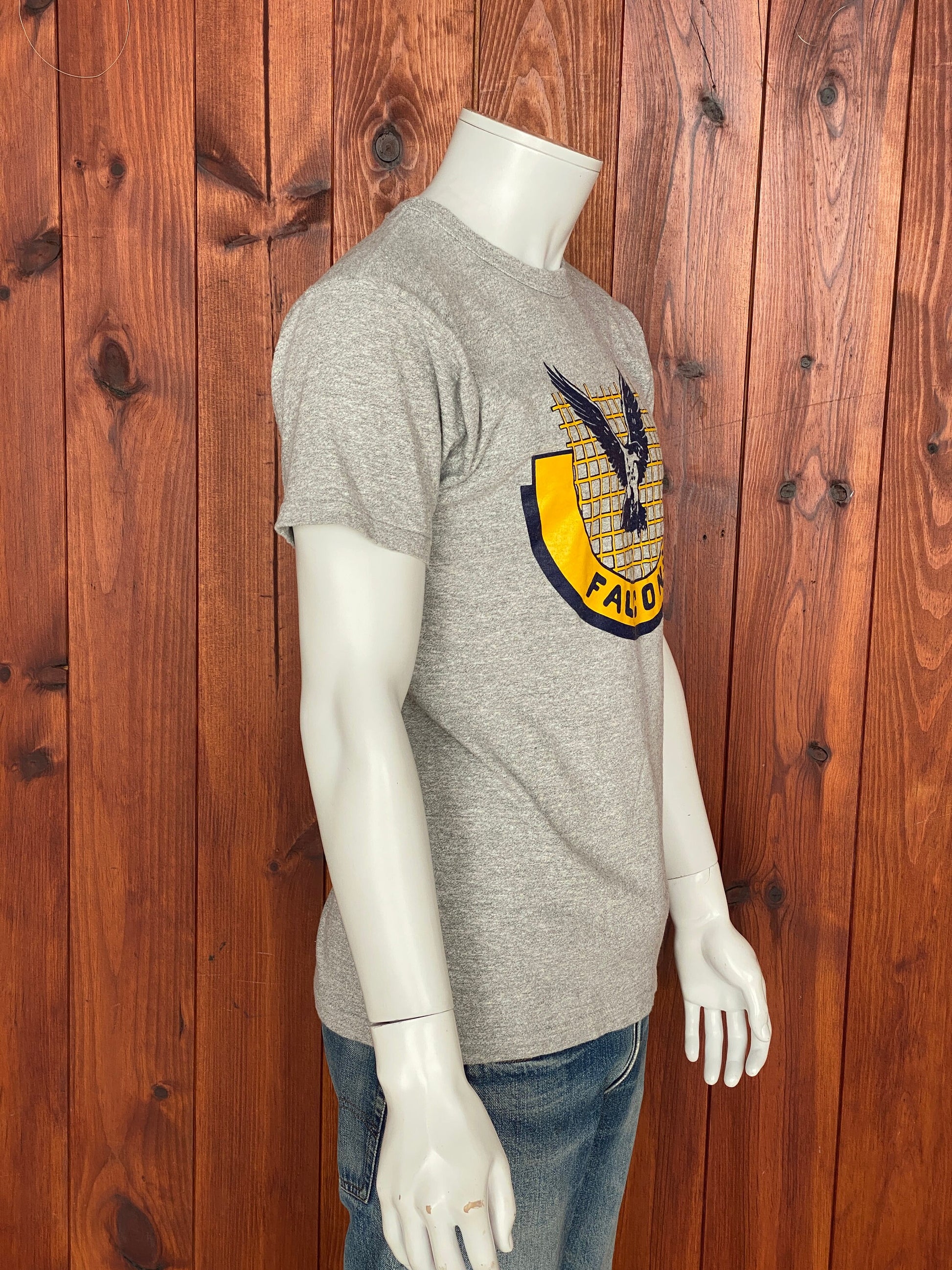 Medium Champion Vintage 100% Cotton Falcon T-Shirt Made in USA | Retro American Apparel