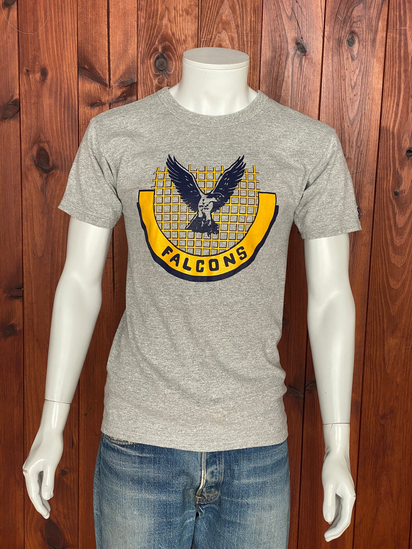 Medium Champion Vintage 100% Cotton Falcon T-Shirt Made in USA | Retro American Apparel