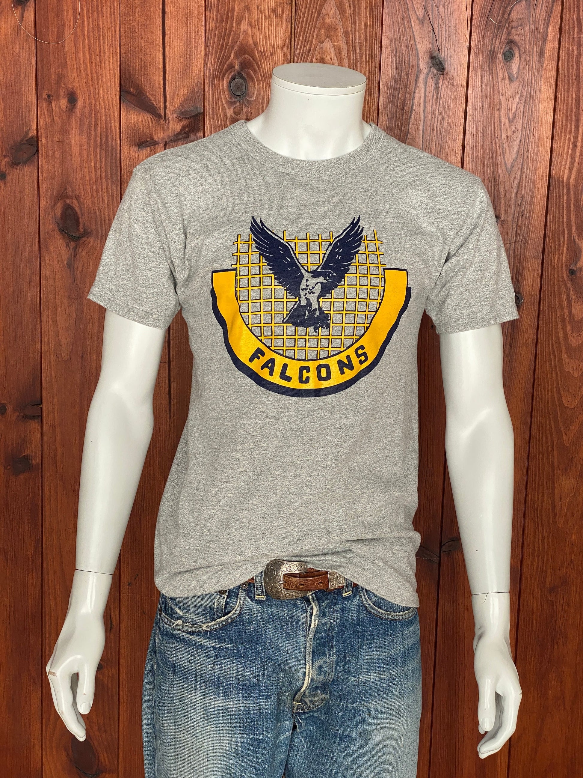 Medium Champion Vintage 100% Cotton Falcon T-Shirt Made in USA | Retro American Apparel