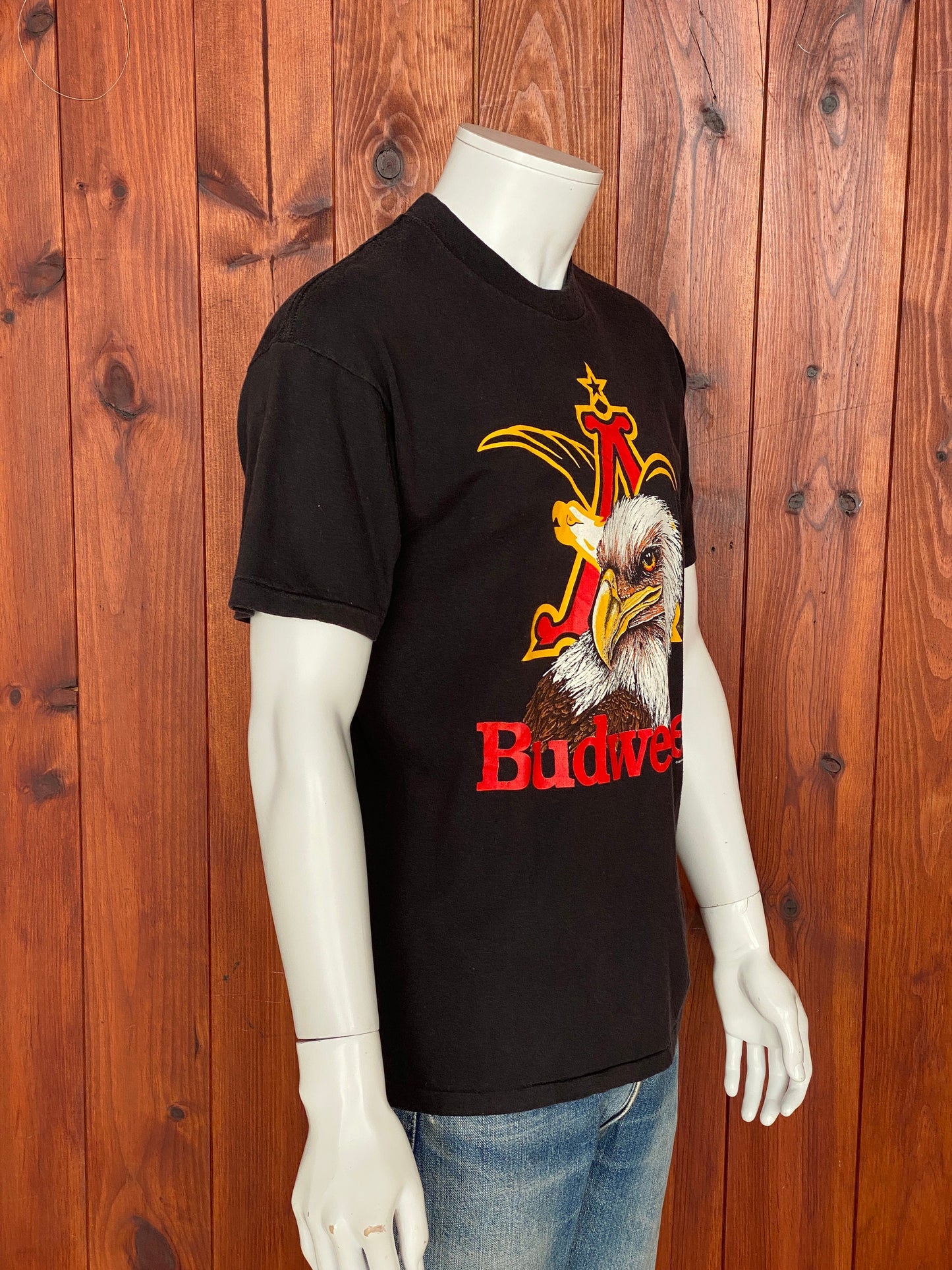 XL. Vintage 50/50 cotton 80s Budweiser T shirt Made In USA