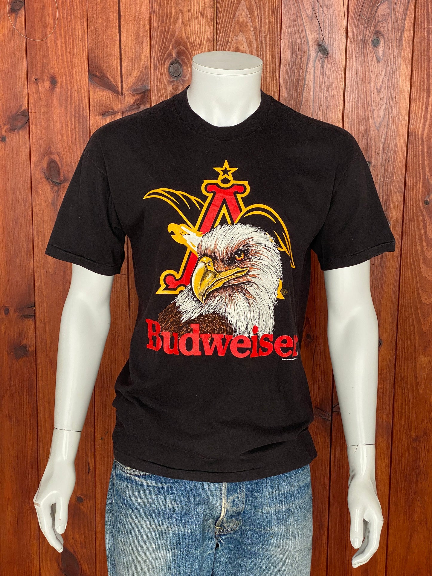XL. Vintage 50/50 cotton 80s Budweiser T shirt Made In USA