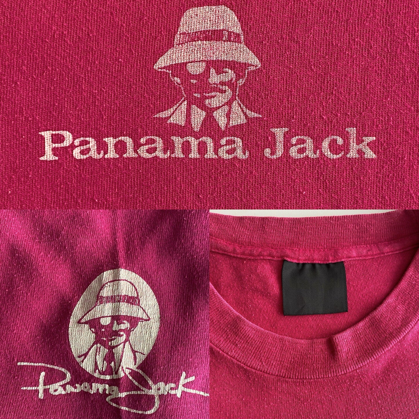 Large. Vintage 50/50 cotton 80s Panama Jack t shirt Made In USA
