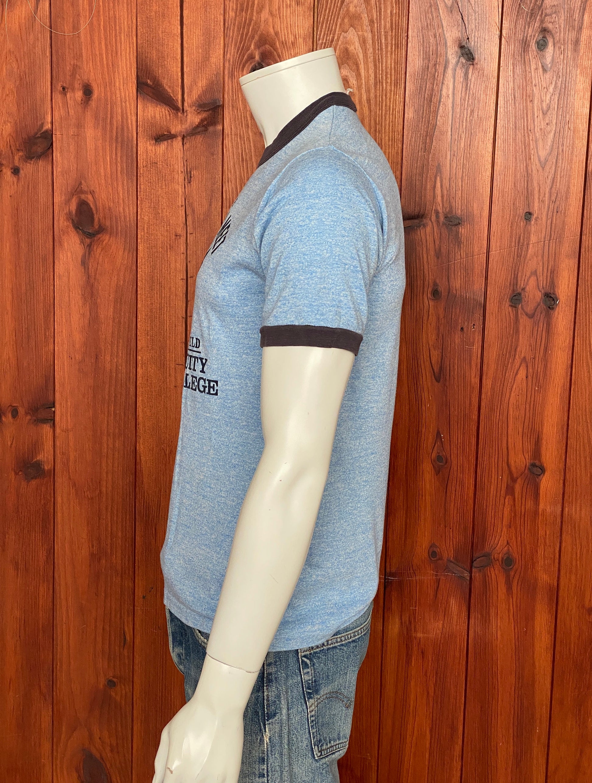 Vintage 80s State Track T-Shirt - Size M | Made in USA | Retro Athletic Style