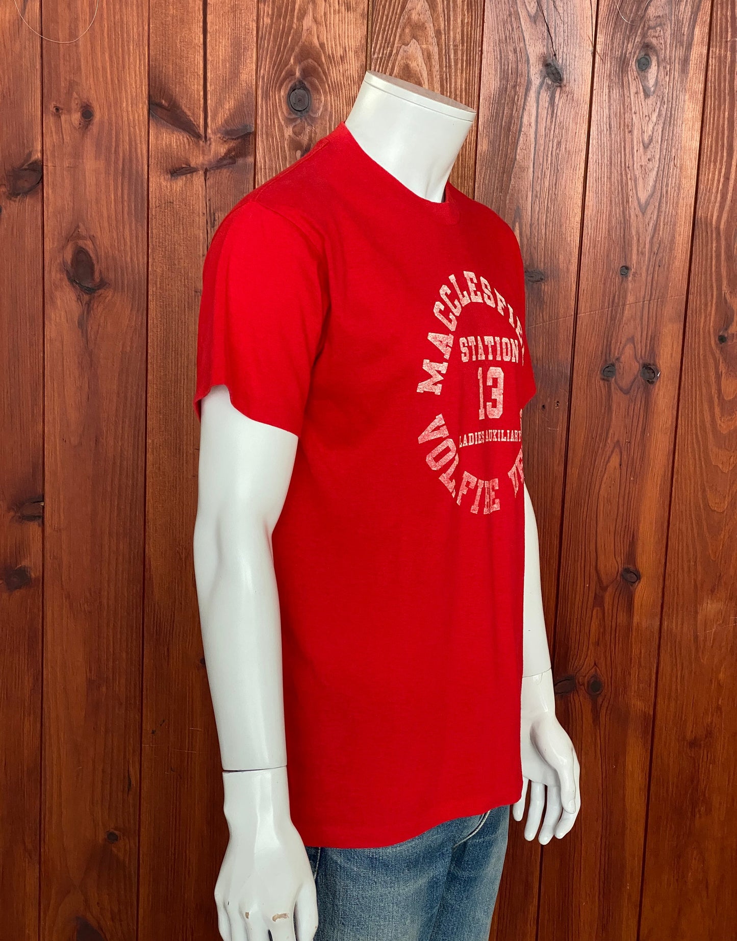 Med. Vintage 50/50 cotton 80s Fire Dept T-shirt Made In USA