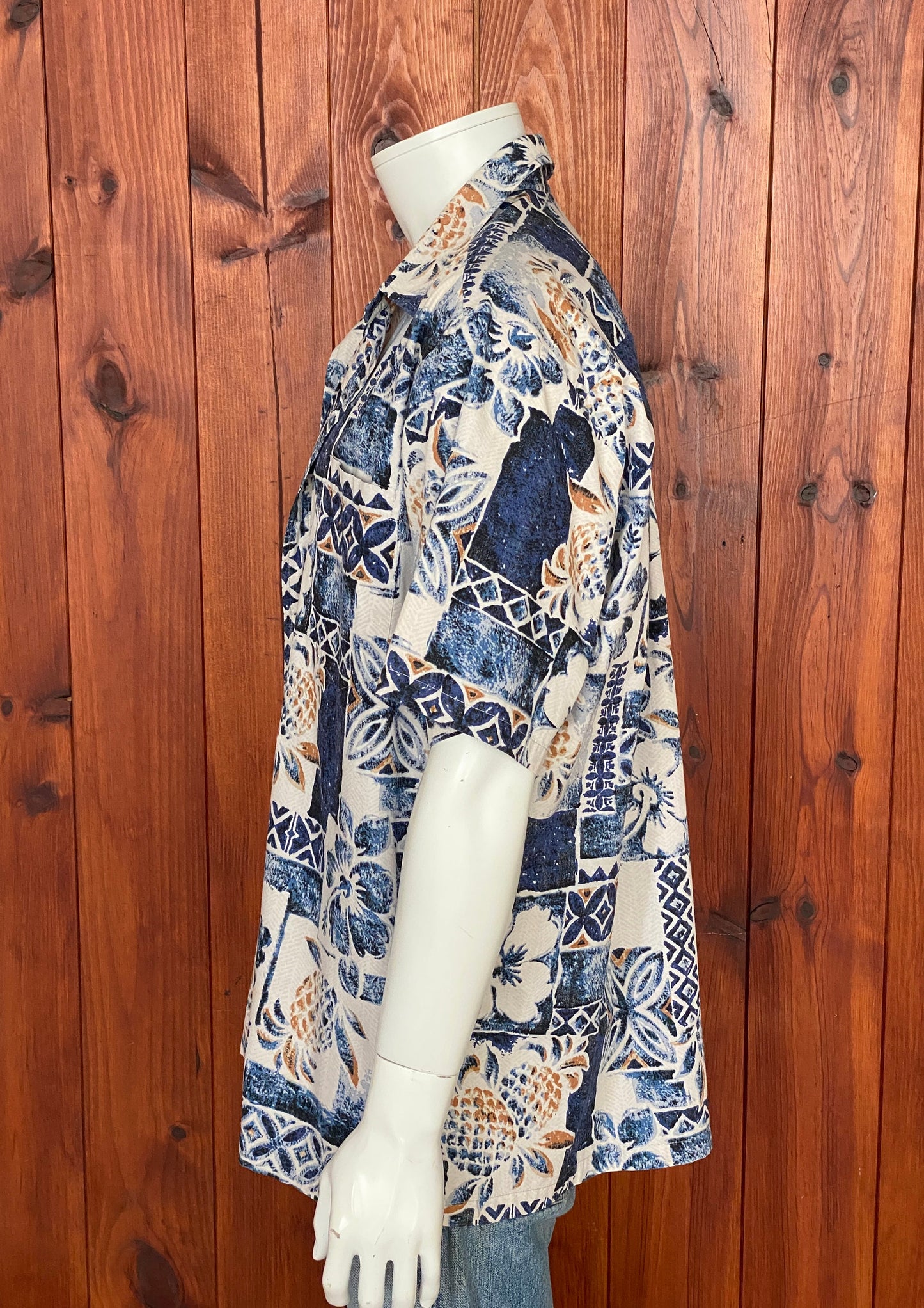 XL. Vintage 80s Hawaiian cotton shirt Made In Hawaii