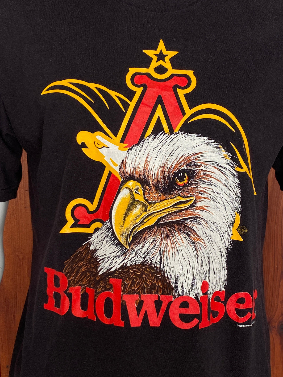 XL. Vintage 50/50 cotton 80s Budweiser T shirt Made In USA-AJ357 Studio