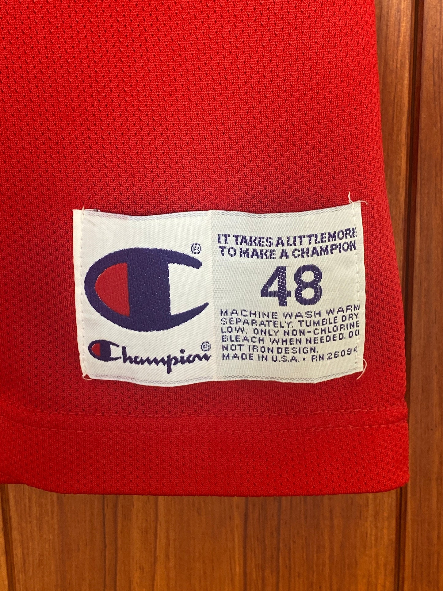 Size 48 Stacey Augmon #2 Hawks 90s Vintage NBA Jersey | Made by Champion in USA