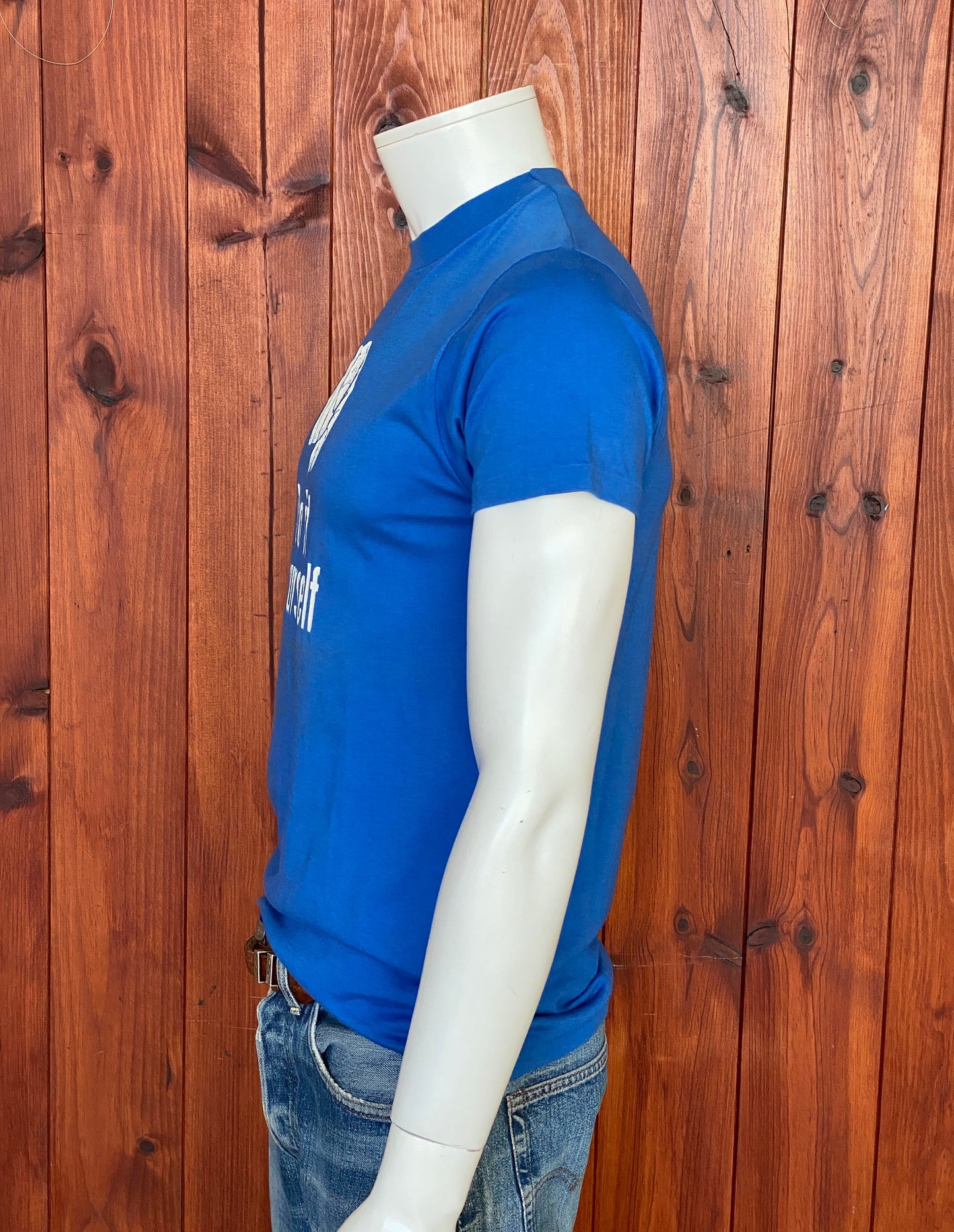 Vintage 50/50 cotton do-it-yourself T-shirt made in the USA, size Medium - Classic comfort and quality with a touch of nostalgia.