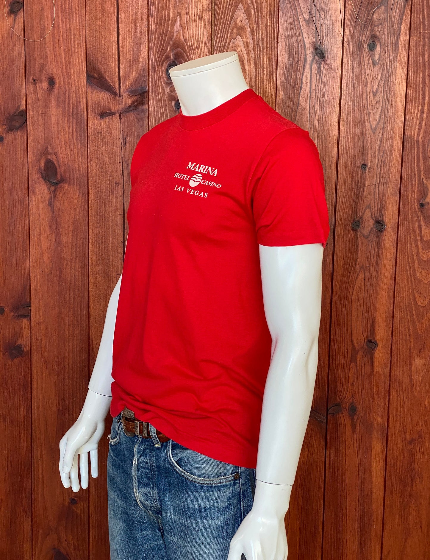 Large. Vintage 50/50 cotton Las Vegas T shirt made in USA
