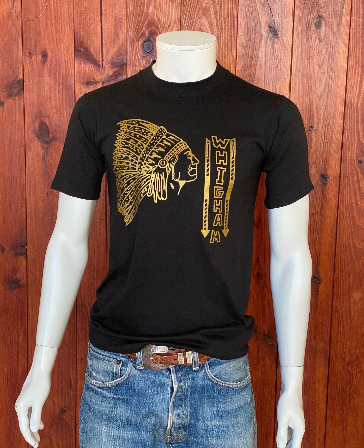 Med. Vintage 50/50 80s Whigham t shirt made in USA