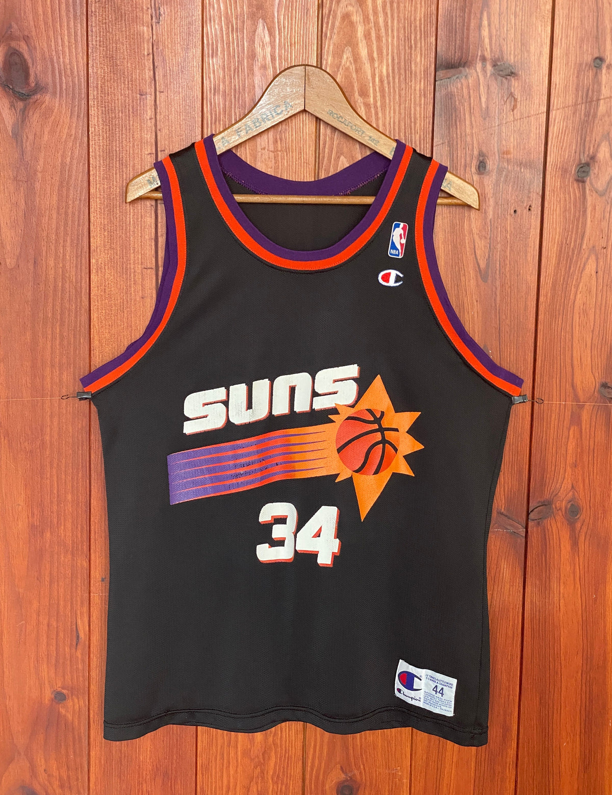 Vintage 90s NBA Phoenix Suns Charles Barkley #34 Jersey - Size 44, Made in USA by Champion-AJ357 Studio