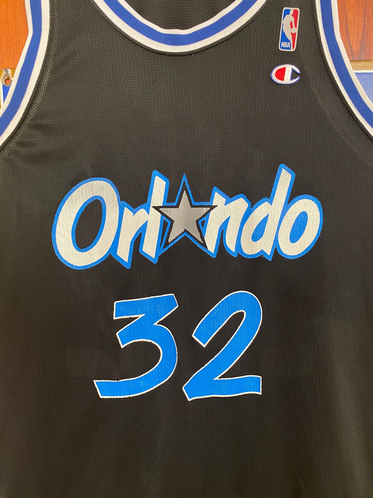 Size 44 VTG 90s Orlando NBA jersey, Player Oneal #32 Made in USA by Champion