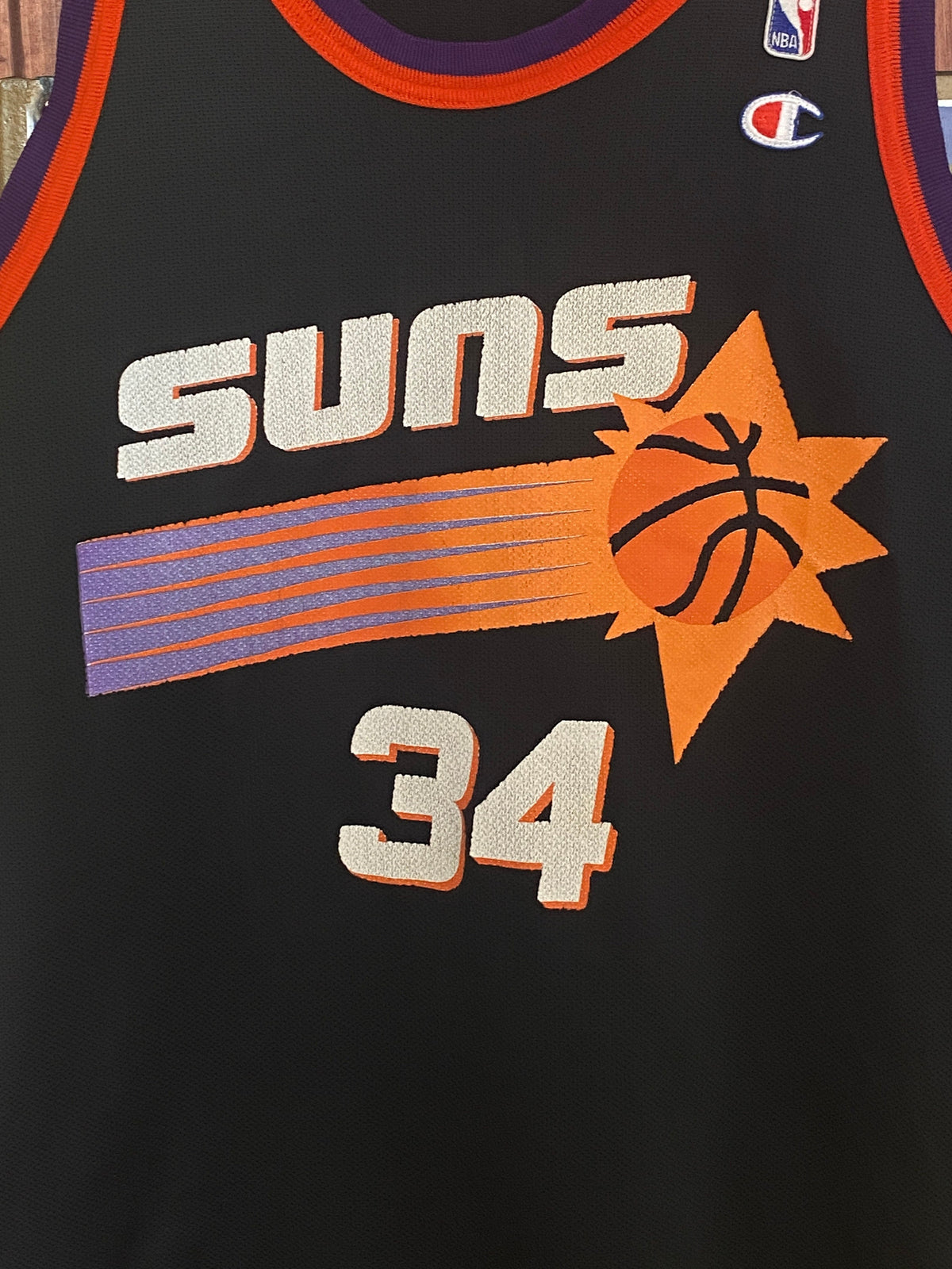 Vintage 90s NBA Phoenix Suns Charles Barkley #34 Jersey - Size 44, Made by Champion-AJ357 Studio