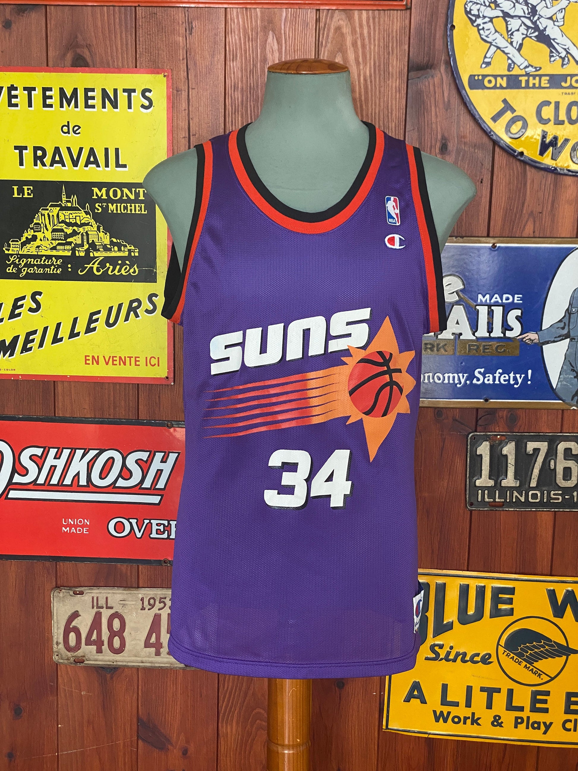 Vintage Suns NBA Jersey #34 Barkley - Size 44 | Made in USA by Champion