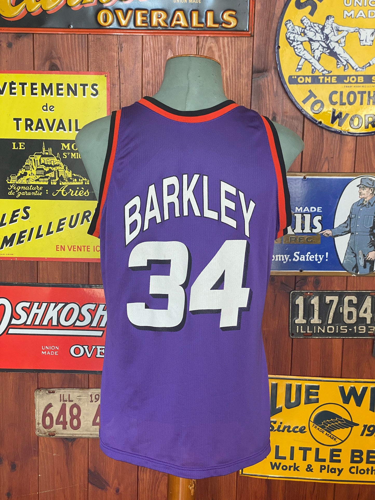 Vintage Suns NBA Jersey #34 Barkley - Size 44 | Made in USA by Champion