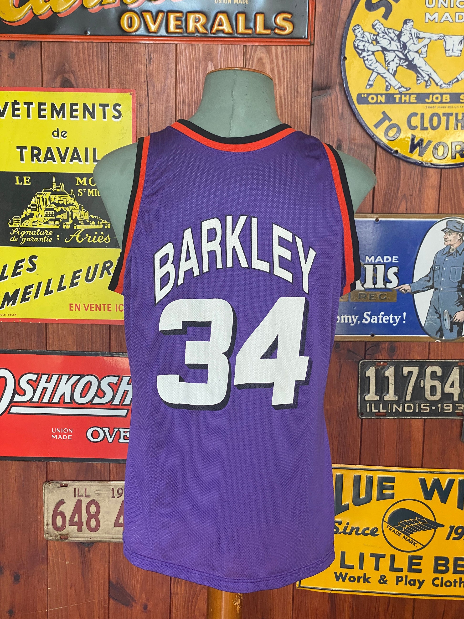 Vintage Suns NBA Jersey #34 Barkley - Size 44 | Made in USA by Champion