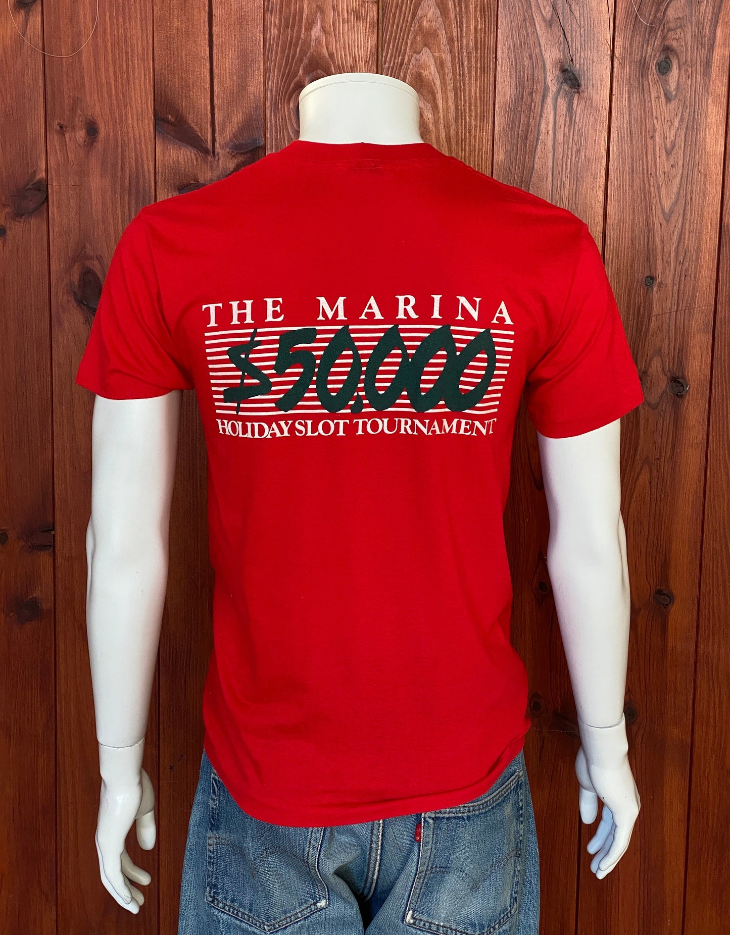 Large. Vintage 50/50 cotton Las Vegas T shirt made in USA