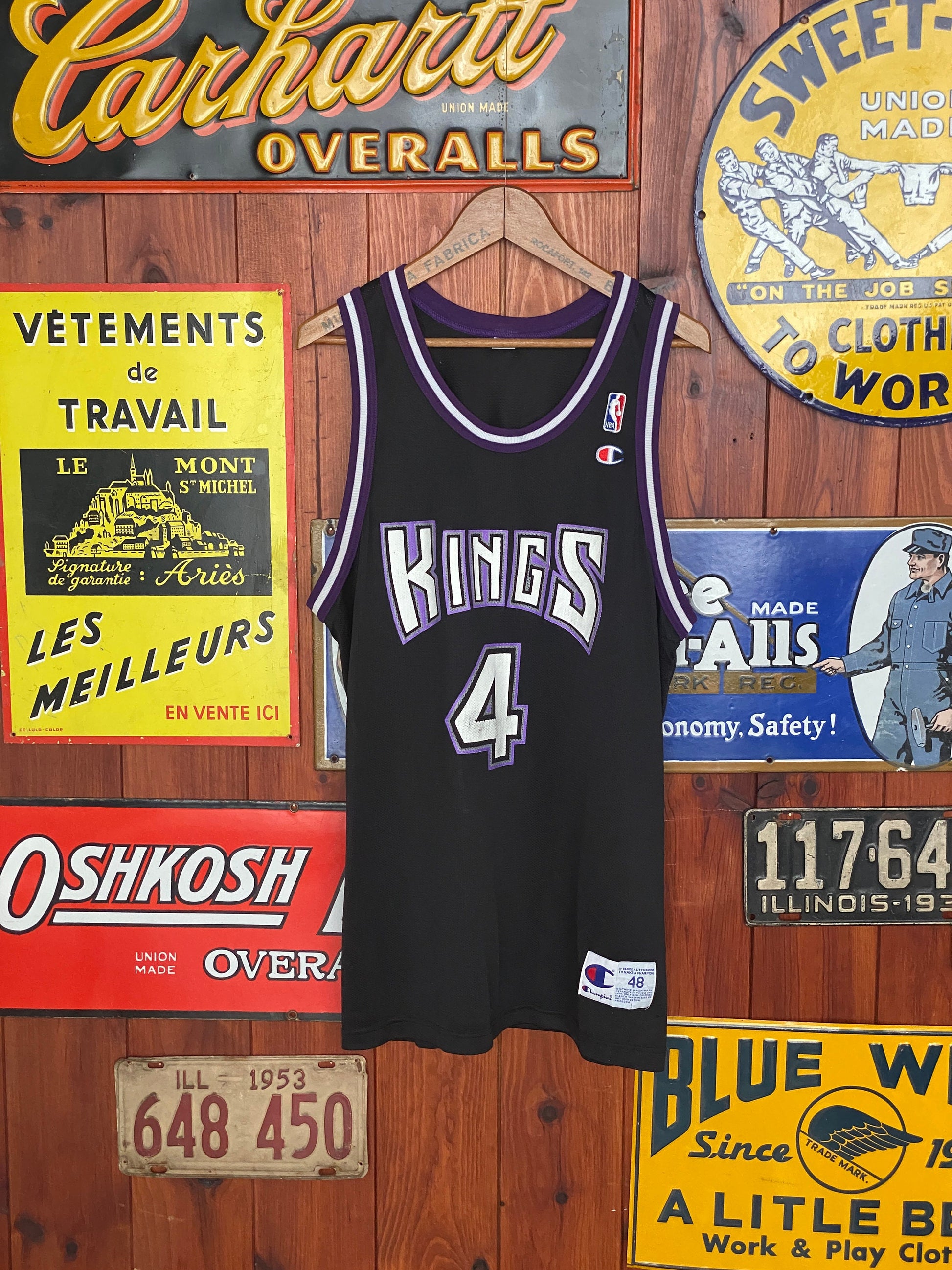 90s Vintage Kings NBA Jersey, #4 Williamson Champion Jersey, Size 48, Authentic NBA Jersey, Sports Memorabilia, Basketball Apparel